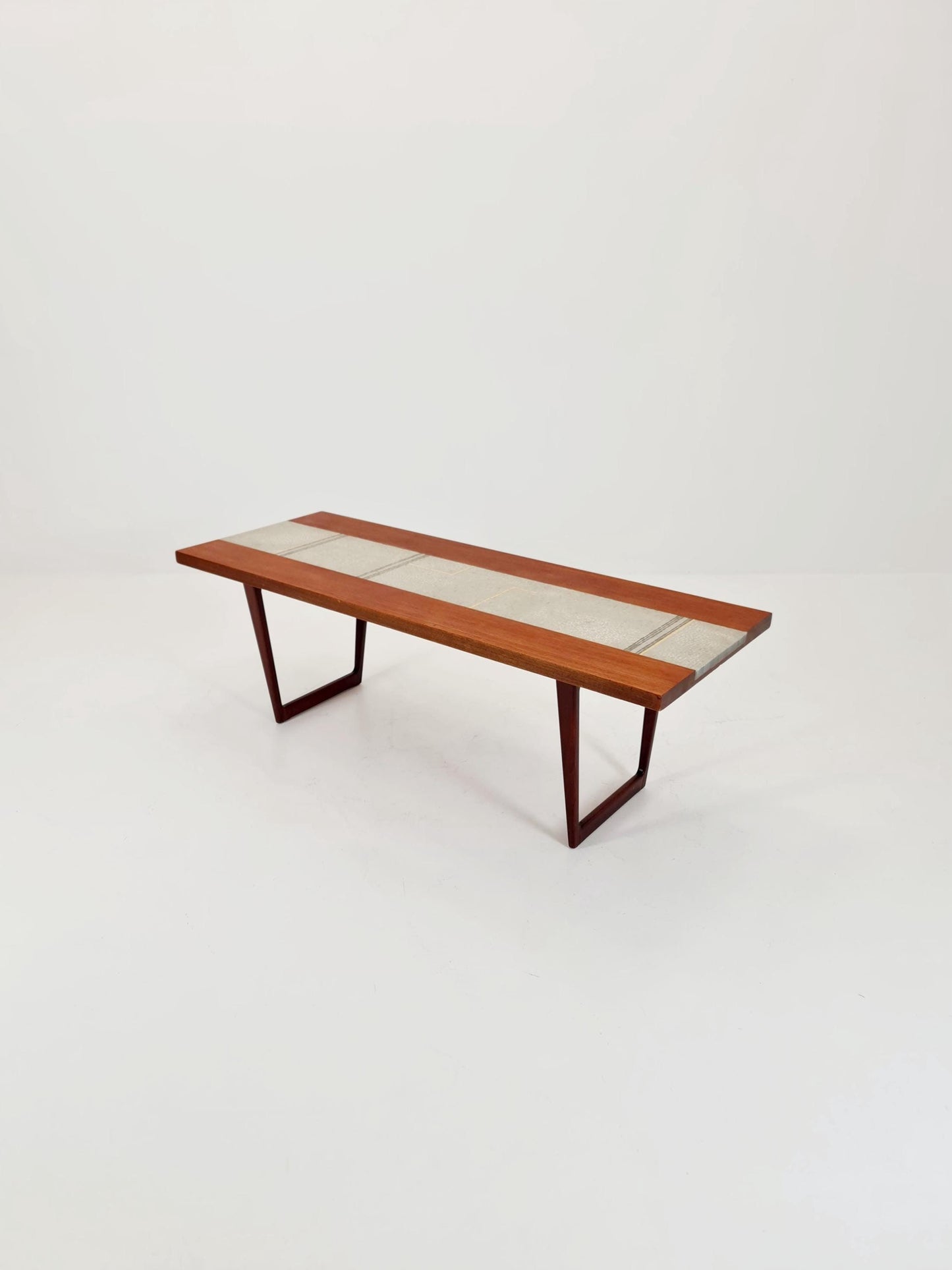 Rare vintage Danish Teak mosaic coffee table from the 60s,