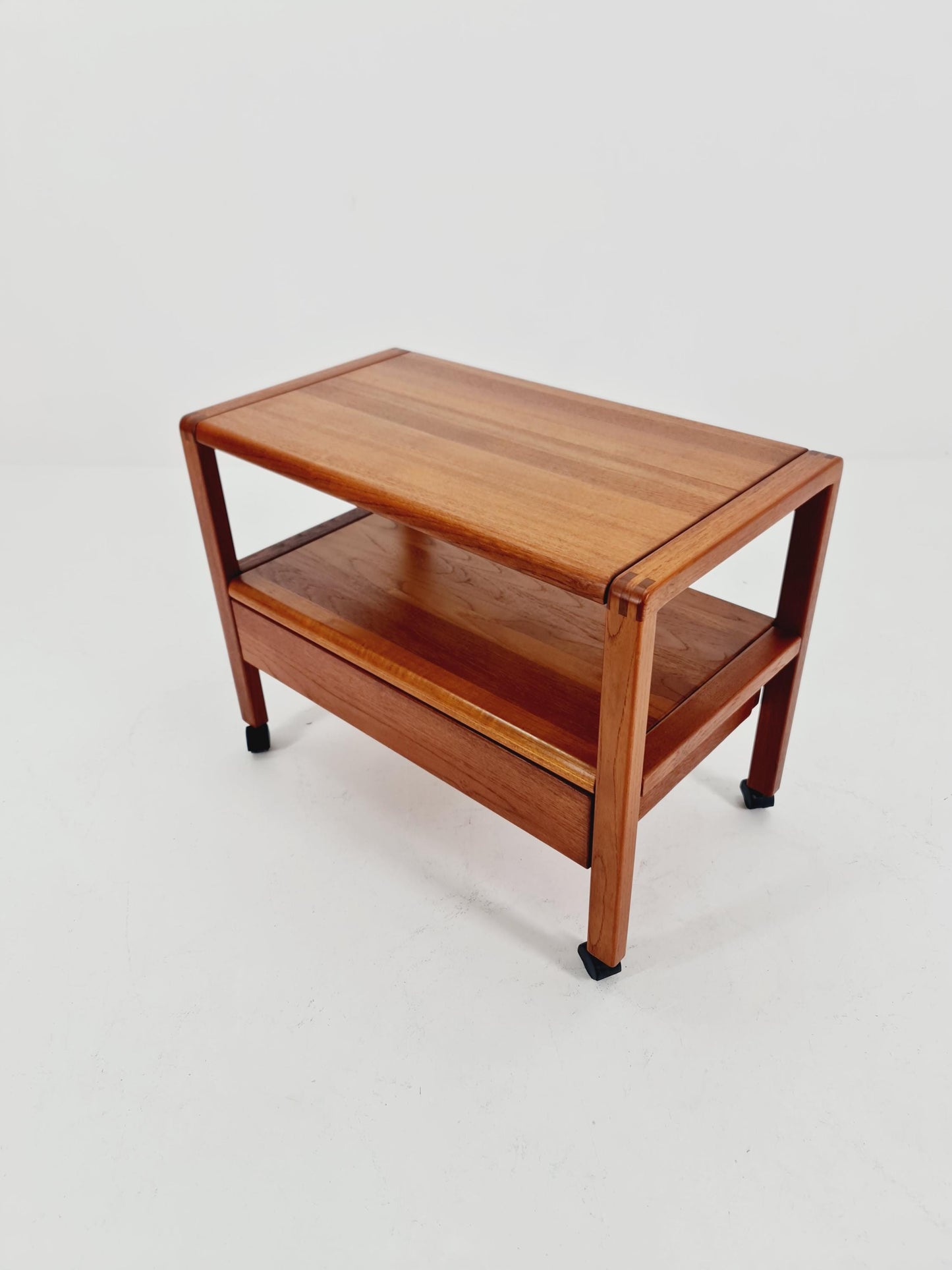 Vintage mid century danish trolley in solid teak/ bar cart By Salling Stolefabrik, 1960s
