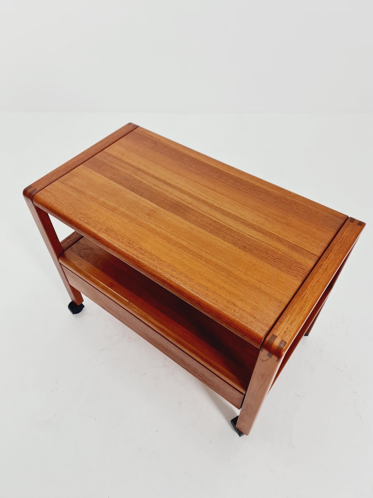 Vintage mid century danish trolley in solid teak/ bar cart By Salling Stolefabrik, 1960s