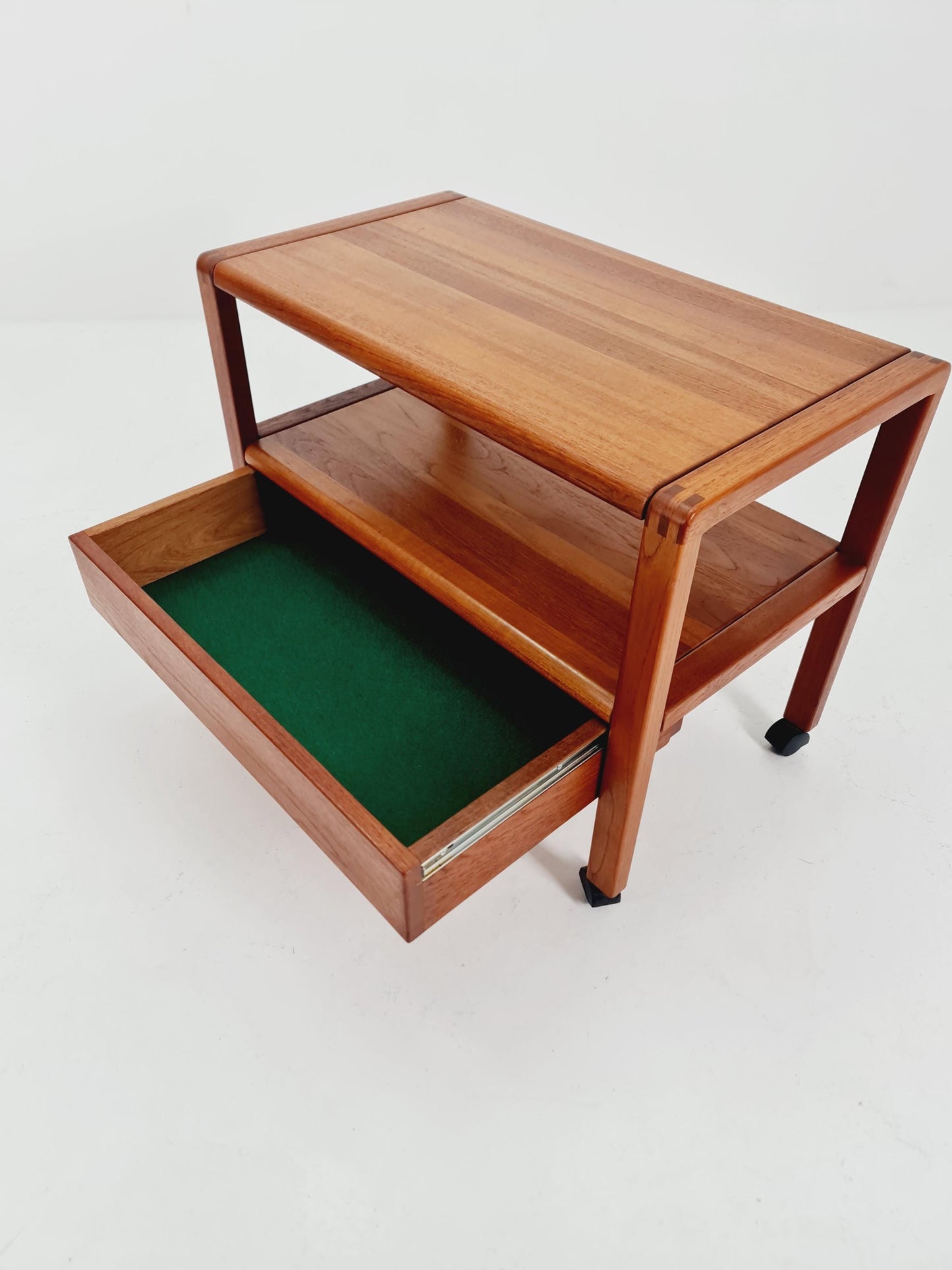 Vintage mid century danish trolley in solid teak/ bar cart By Salling Stolefabrik, 1960s