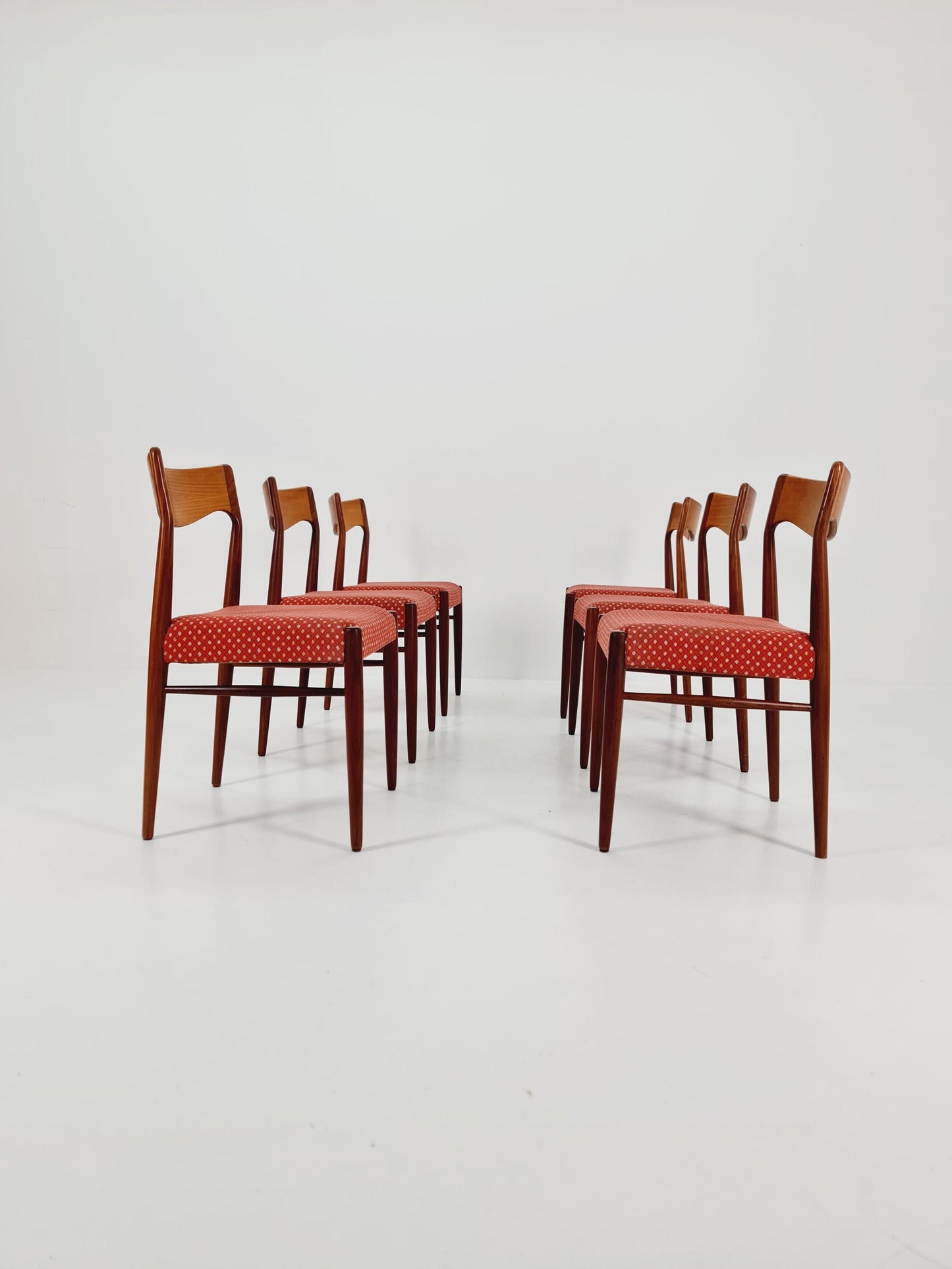 Mid Century Danish teak dining chairs by Niels O.Moller, 1960s, set of 6