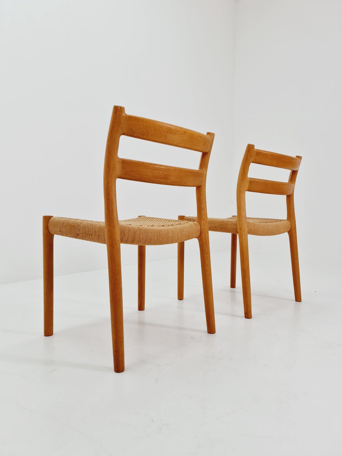 1 of 2 Vintage Danish Oak dining charis by Niels Otto Møller Model 84 , 1960s,