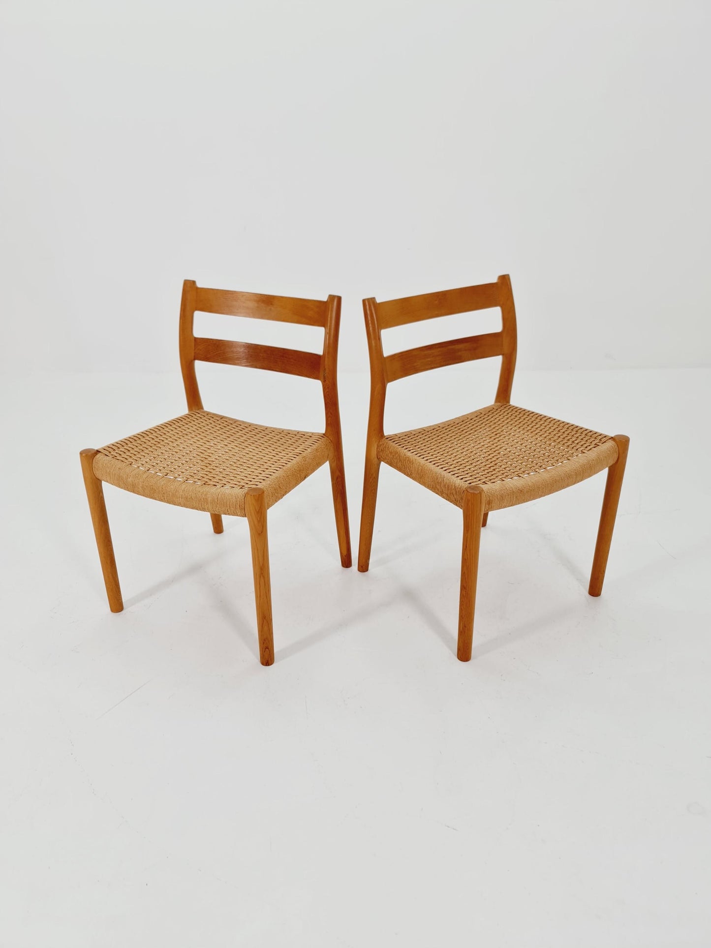 1 of 2 Vintage Danish Oak dining charis by Niels Otto Møller Model 84 , 1960s,