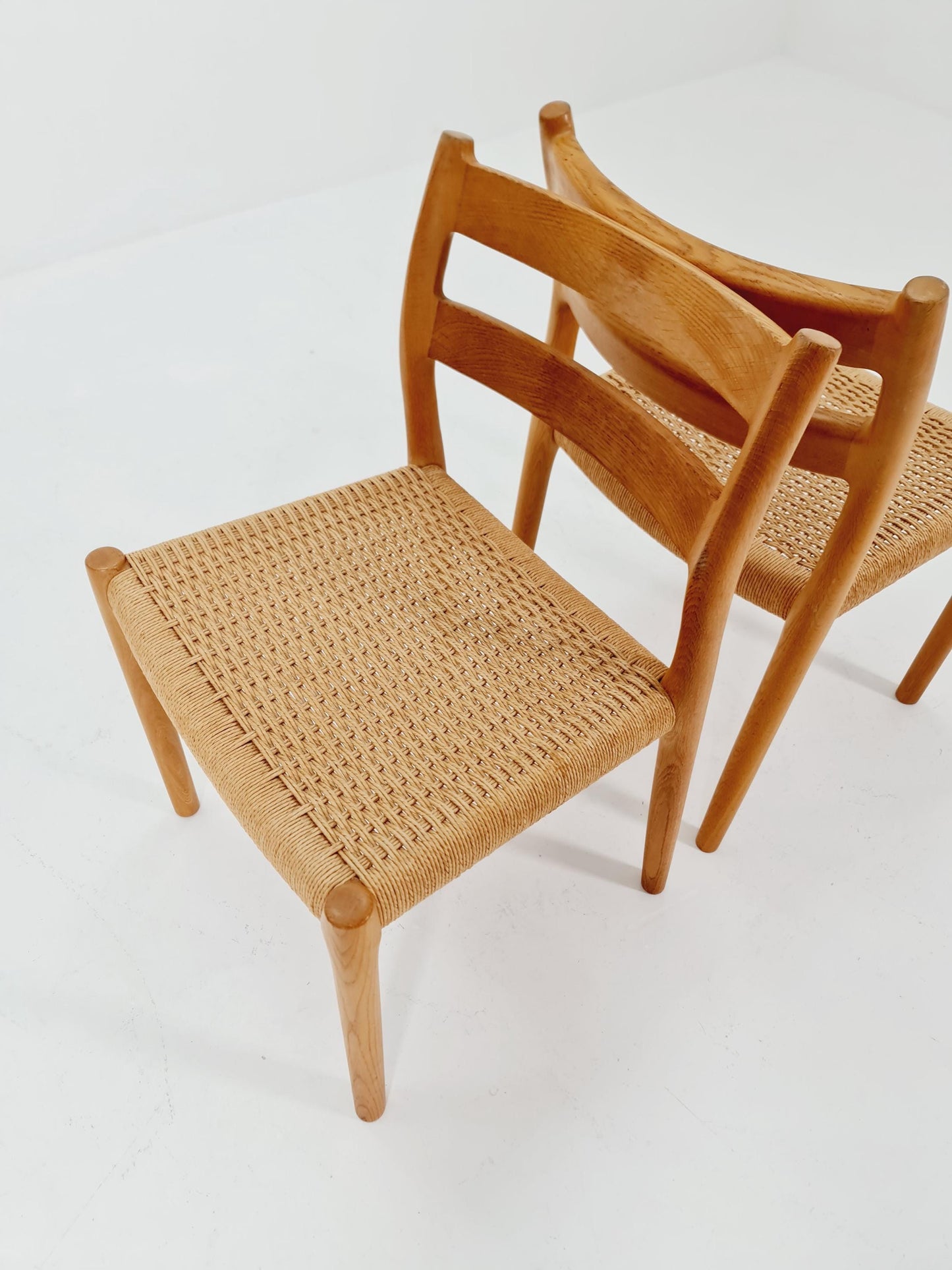 1 of 2 Vintage Danish Oak dining charis by Niels Otto Møller Model 84 , 1960s,