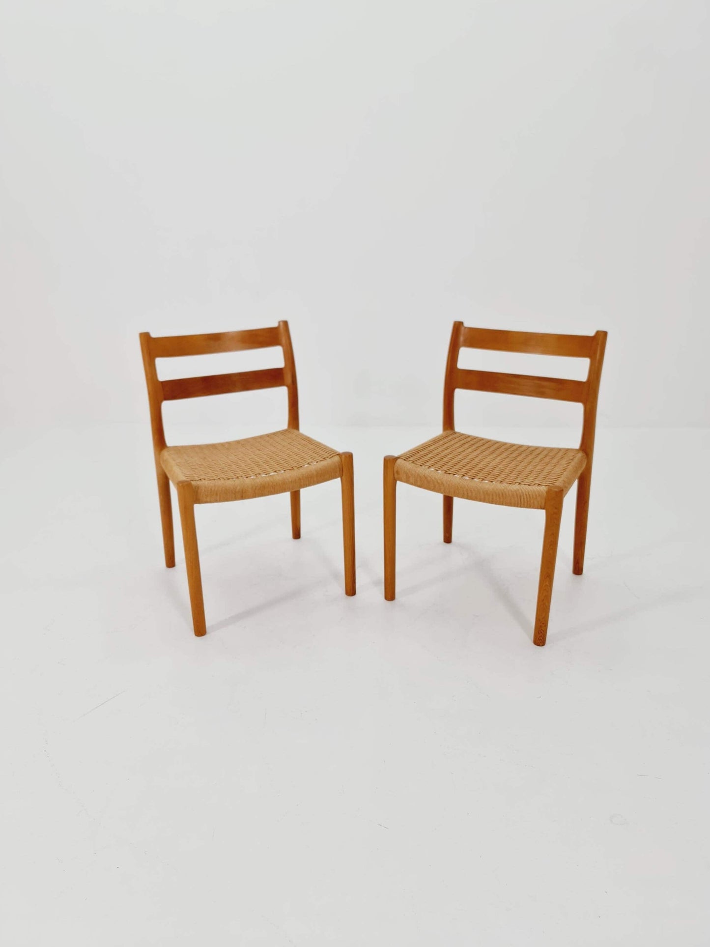 1 of 2 Vintage Danish Oak dining charis by Niels Otto Møller Model 84 , 1960s,