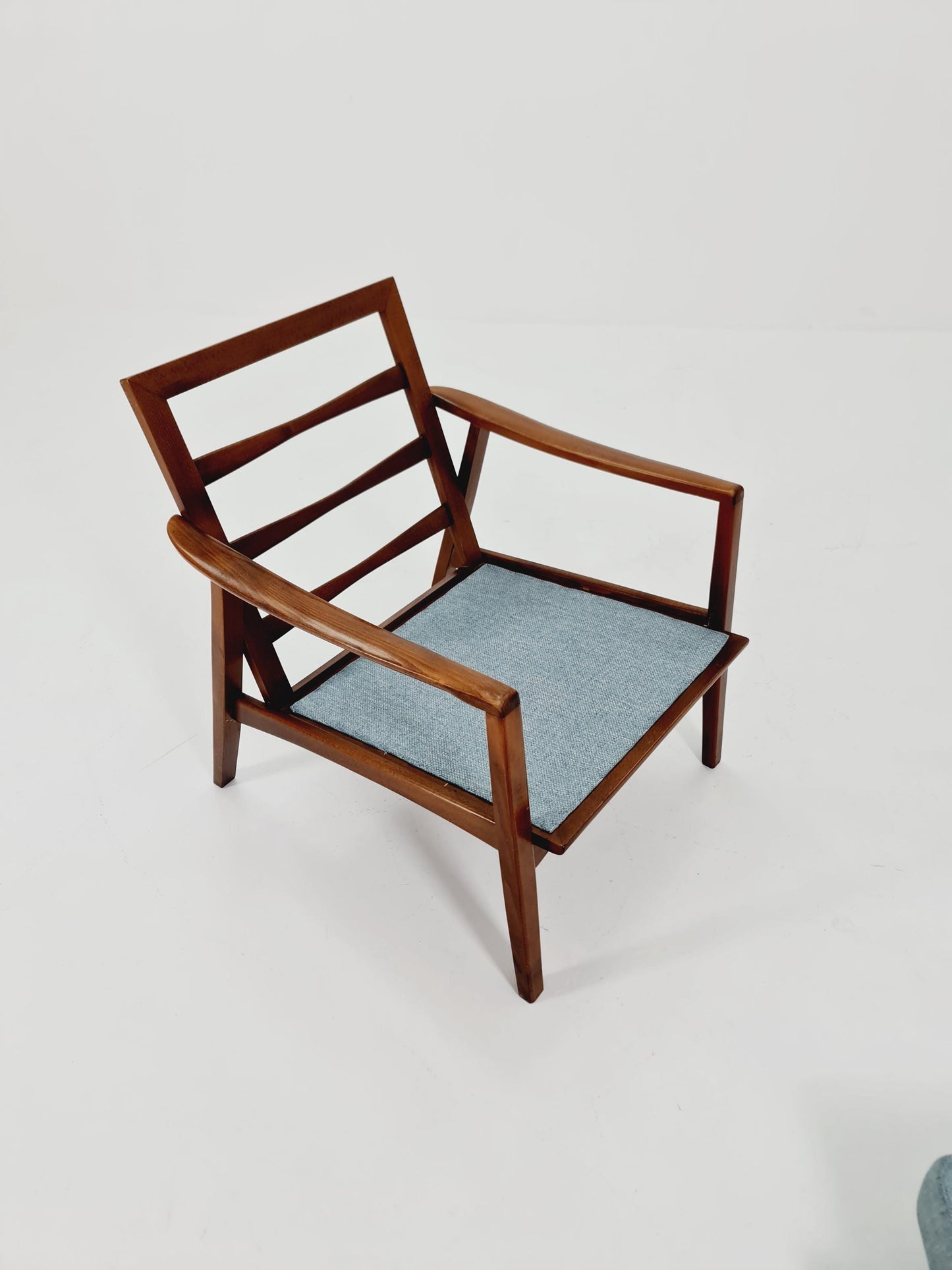 Mid Century Solid walnut lounge chair/ Easy chair , 1960s