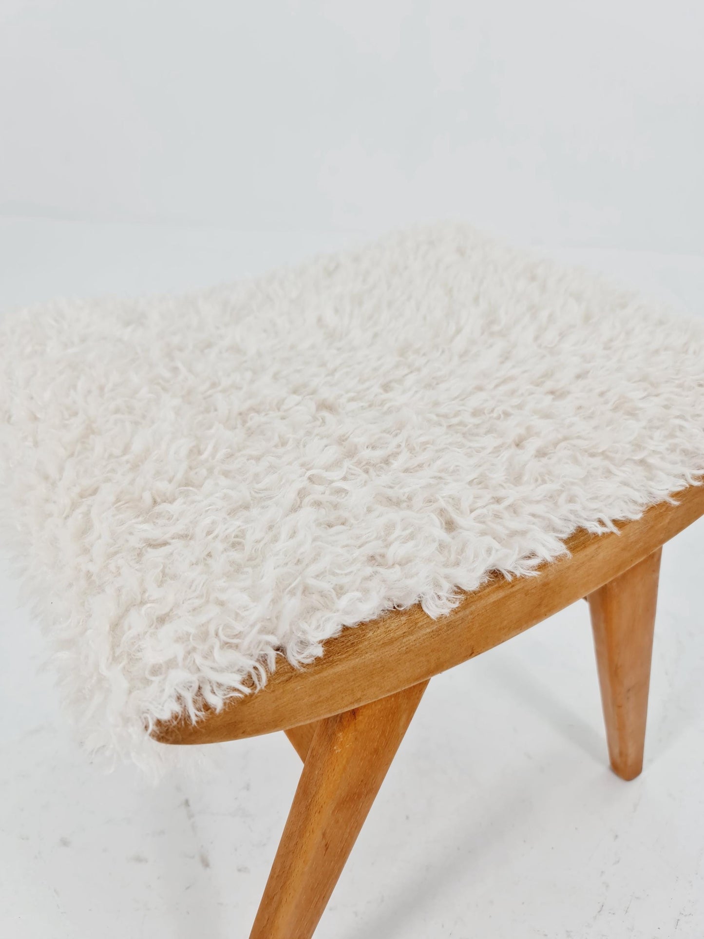 Mid century modern German ottoman/footstool make up stool from the 50s