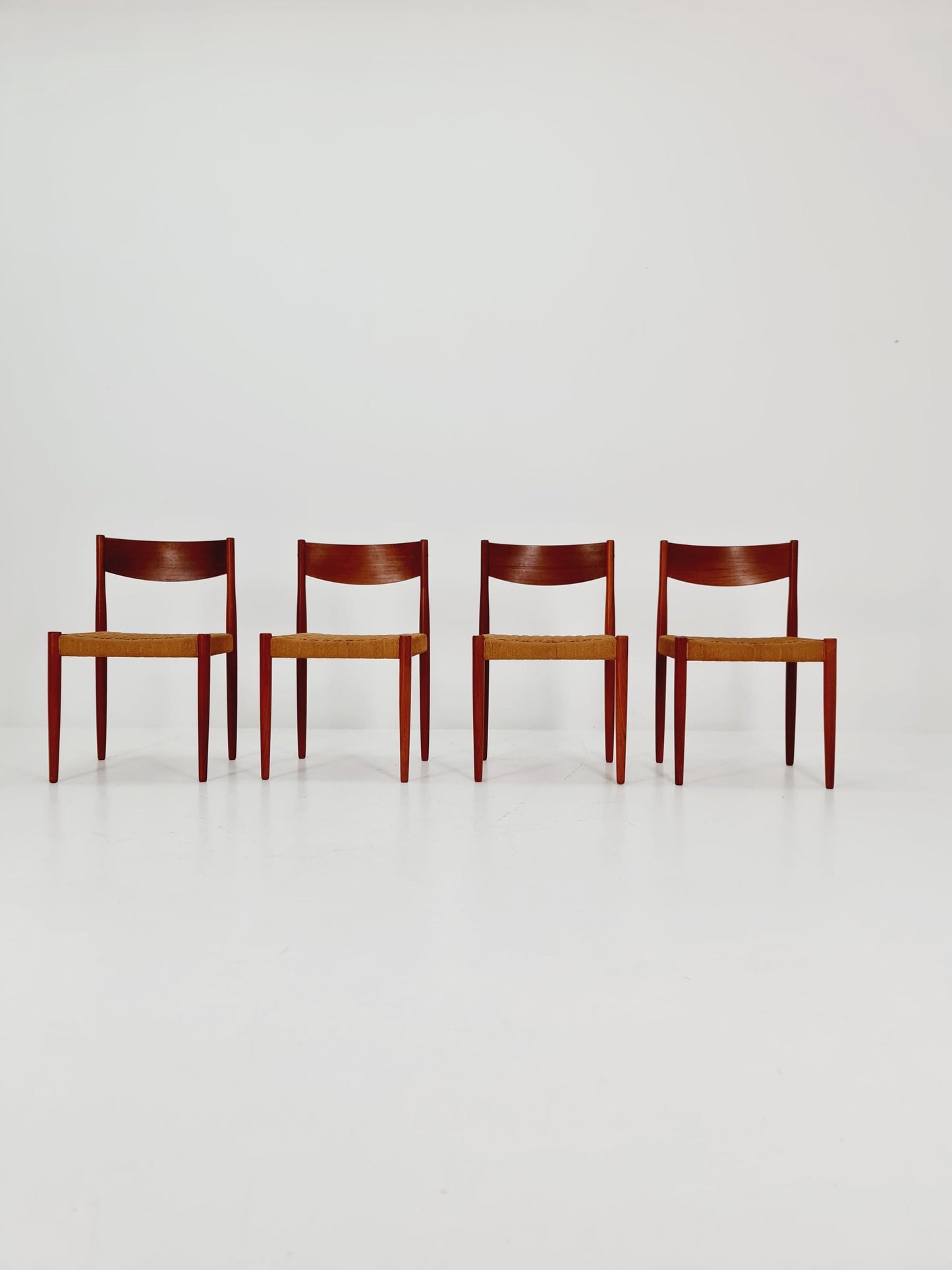 MidCentury Danish Teak Dining Chairs By Poul M.Volther for Frem Rojle 1960s, set of 4