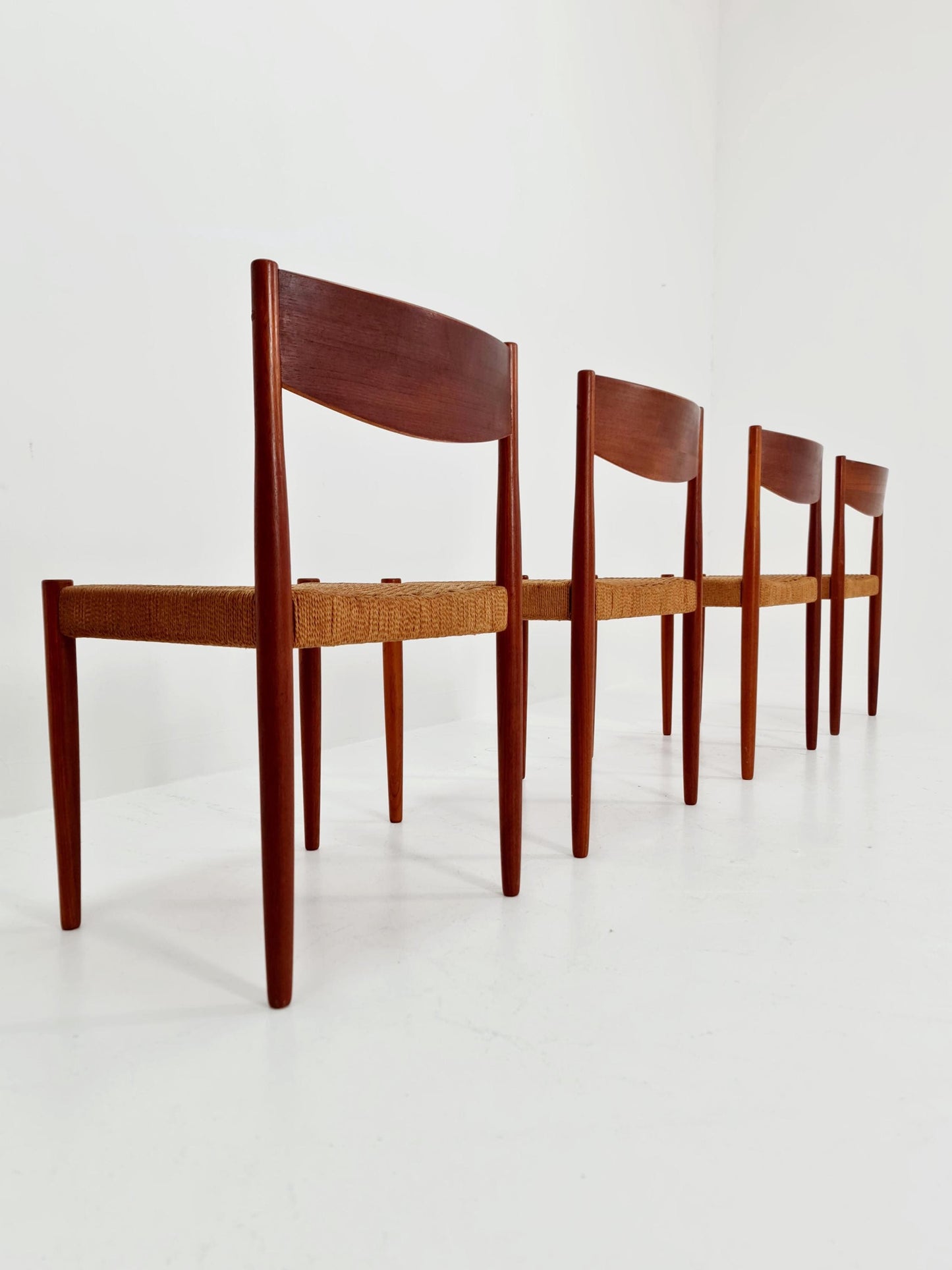 MidCentury Danish Teak Dining Chairs By Poul M.Volther for Frem Rojle 1960s, set of 4