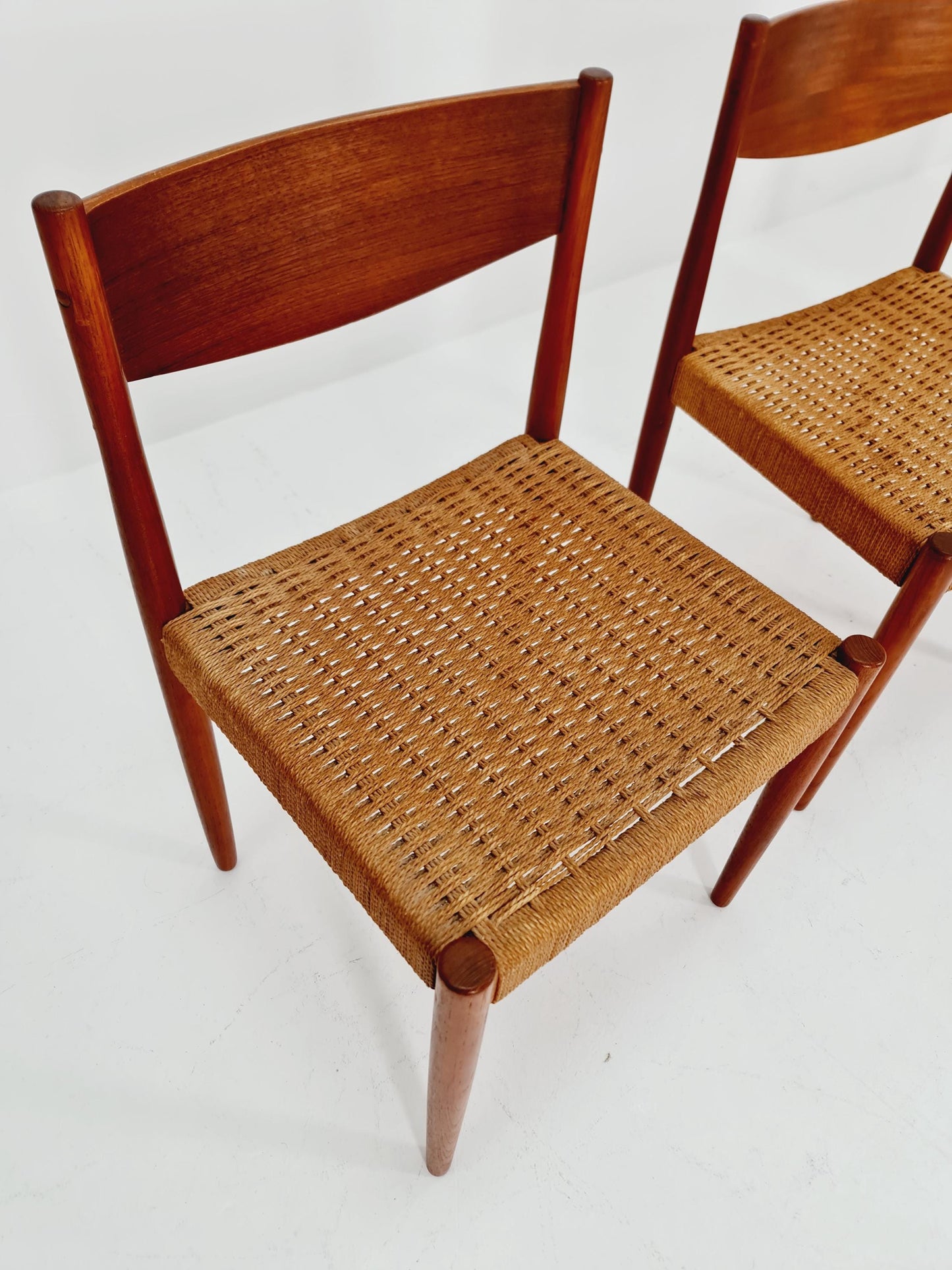 MidCentury Danish Teak Dining Chairs By Poul M.Volther for Frem Rojle 1960s, set of 4