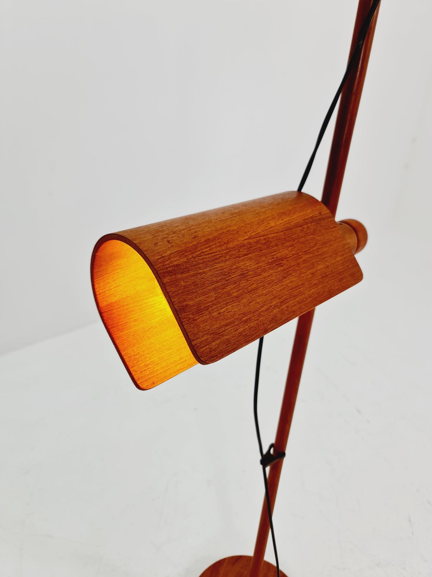 Mid century rare teak floor lamp Denmark 1970s