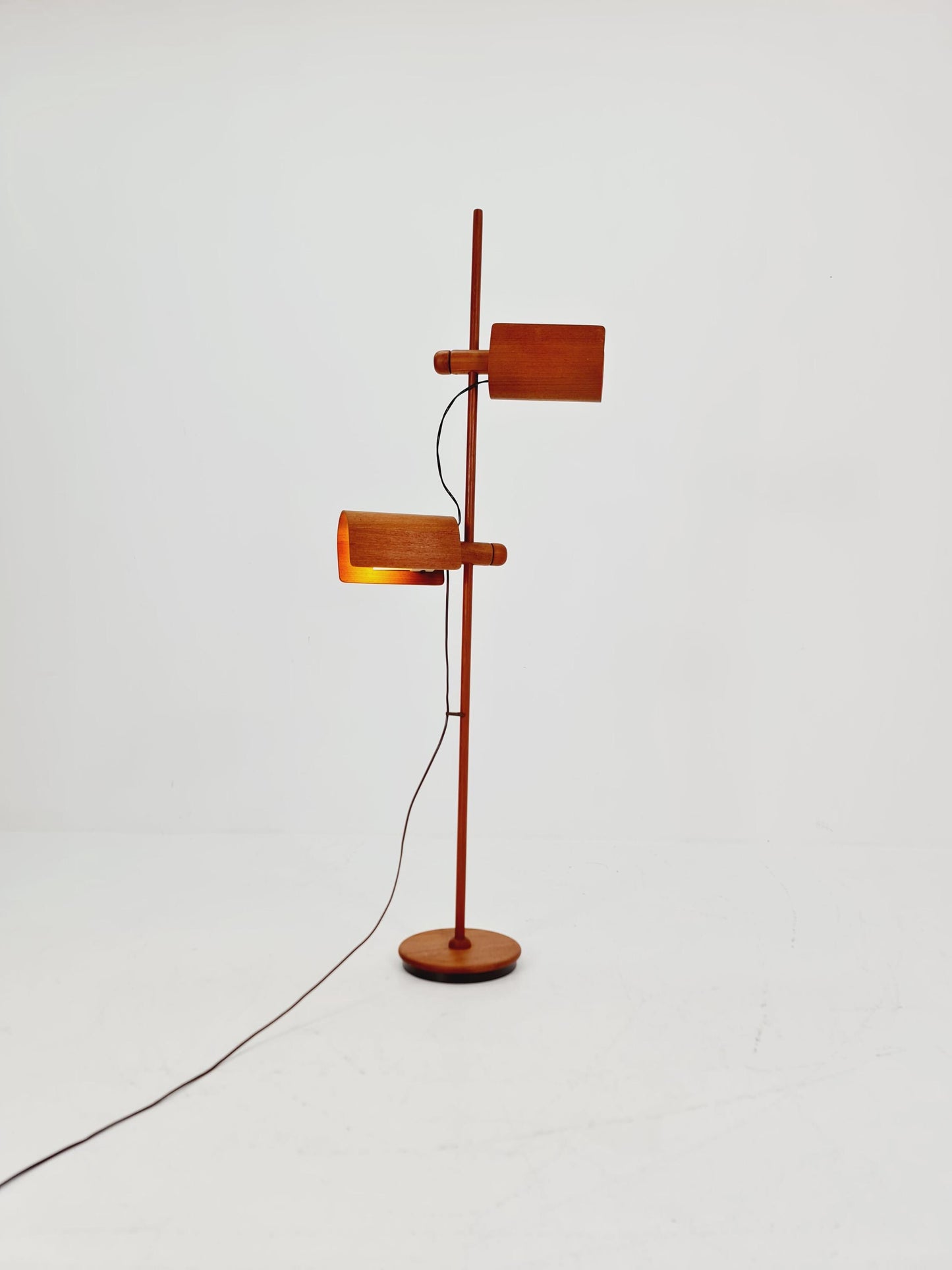 Mid century rare teak floor lamp Denmark 1970s