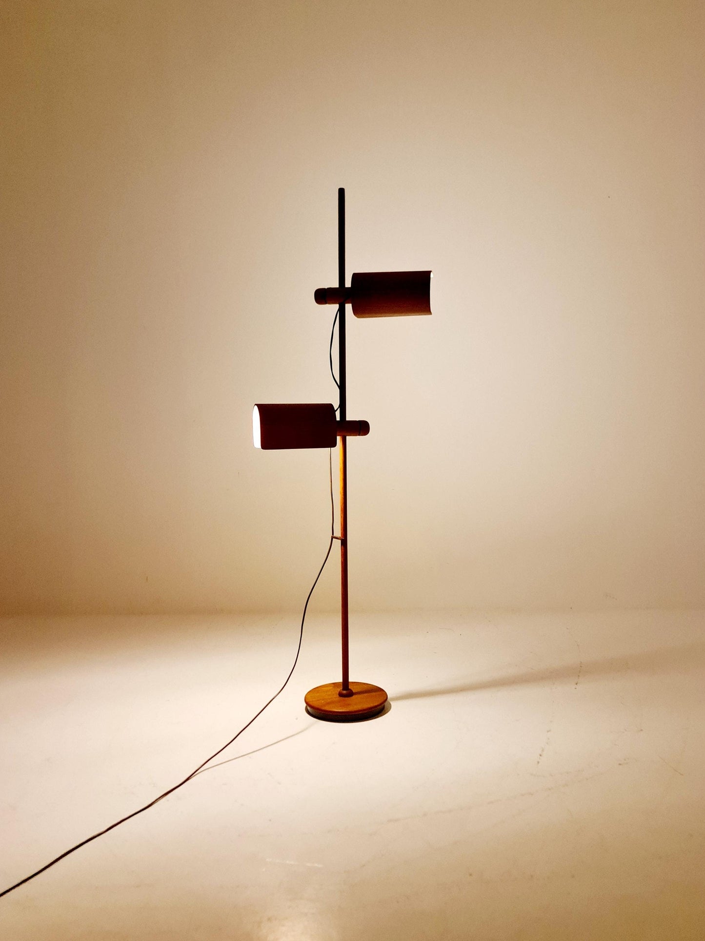 Mid century rare teak floor lamp Denmark 1970s