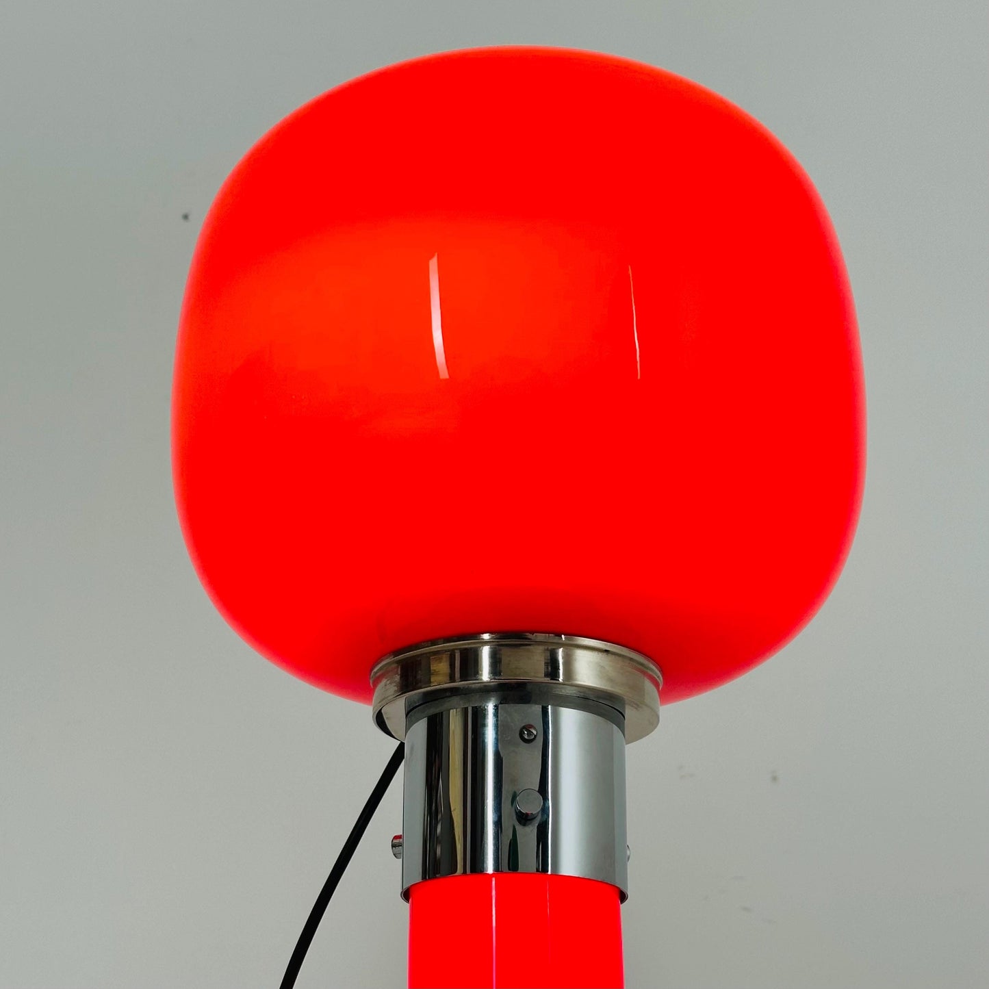 Mid century modern red Murano Glass floor Lamp by Glashütte Limburg, Germany, 1970s
