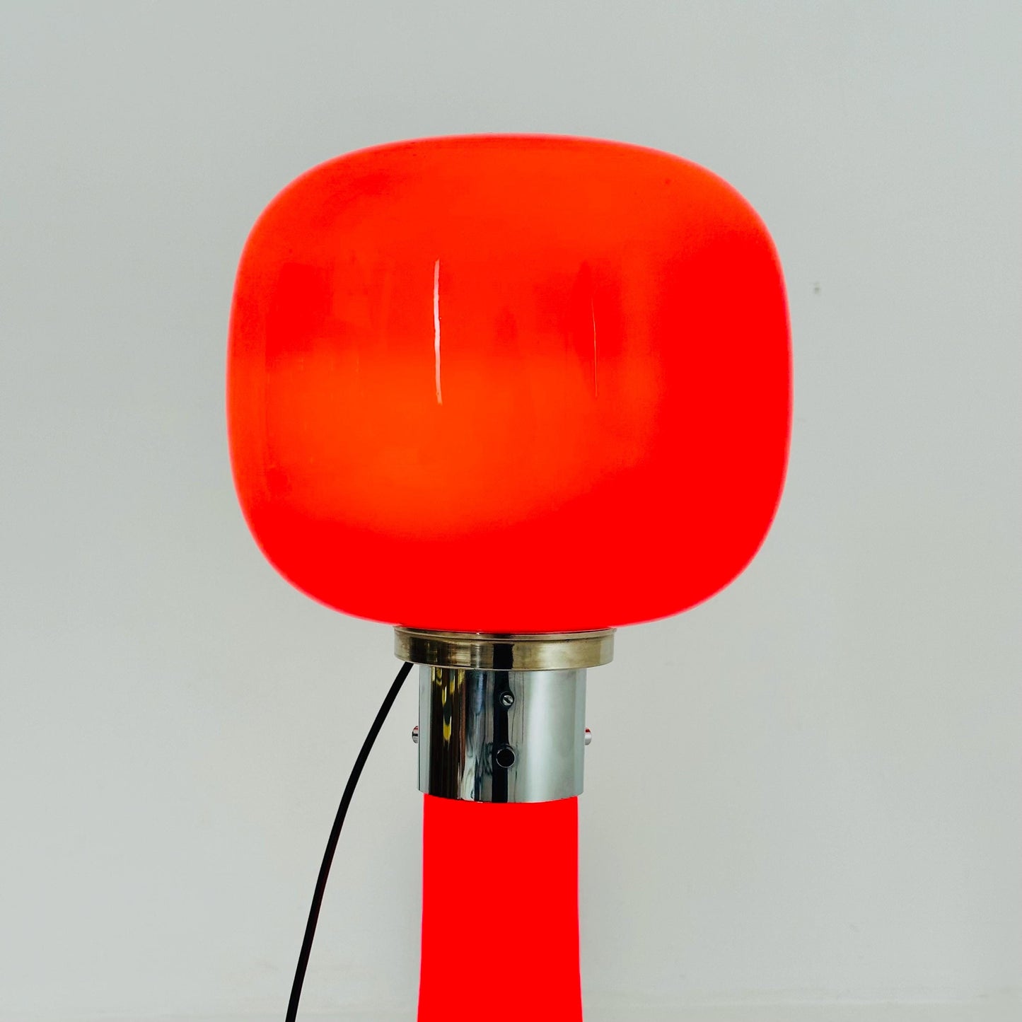 Mid century modern red Murano Glass floor Lamp by Glashütte Limburg, Germany, 1970s