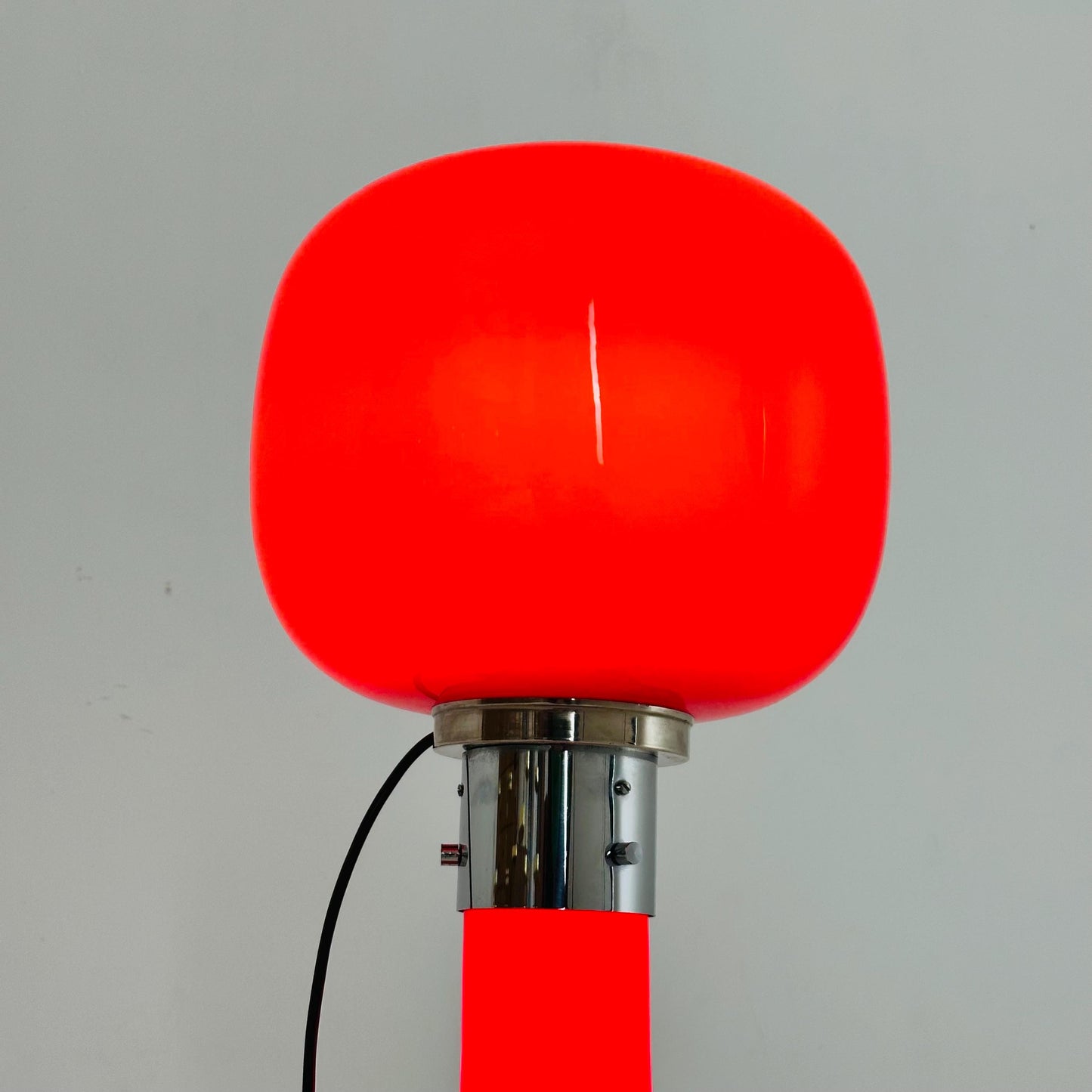 Mid century modern red Murano Glass floor Lamp by Glashütte Limburg, Germany, 1970s