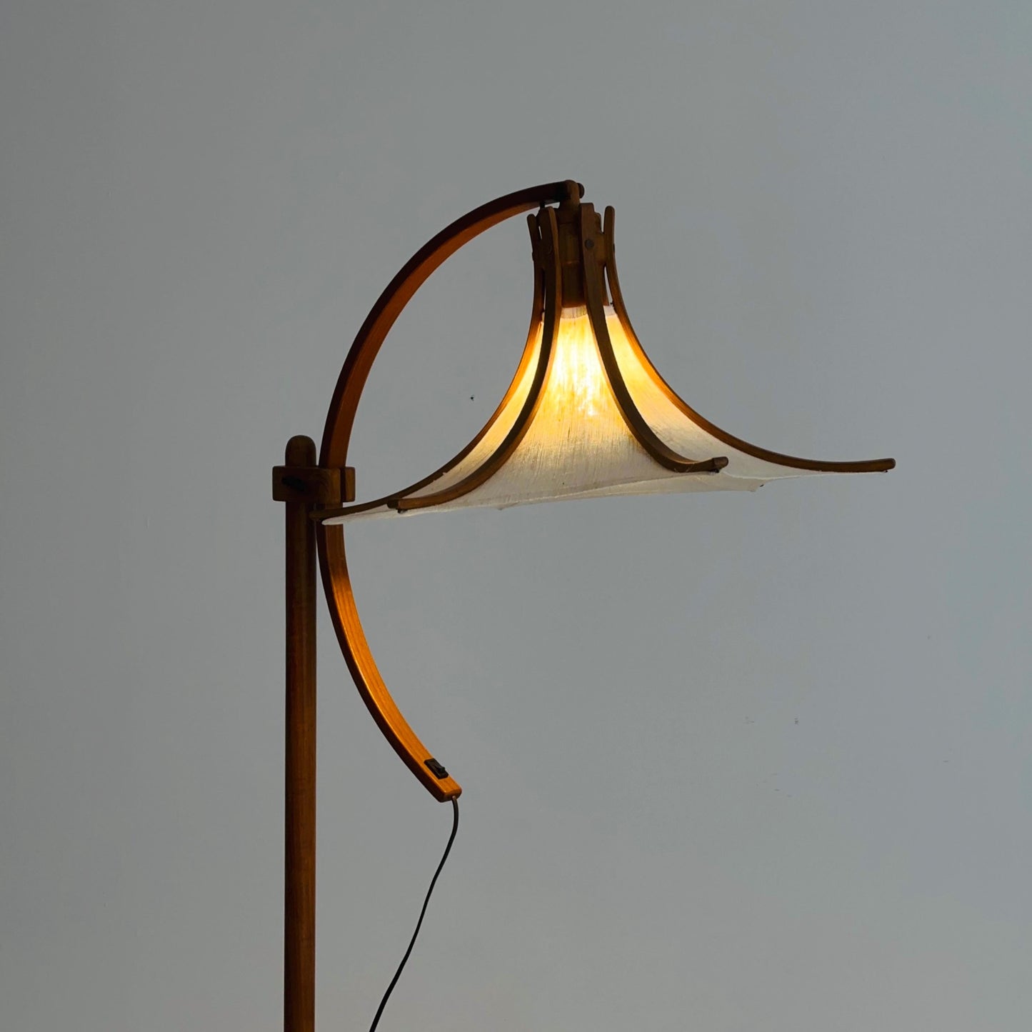 Mid century rare teak floor lamp by Domus Denmark 1970s
