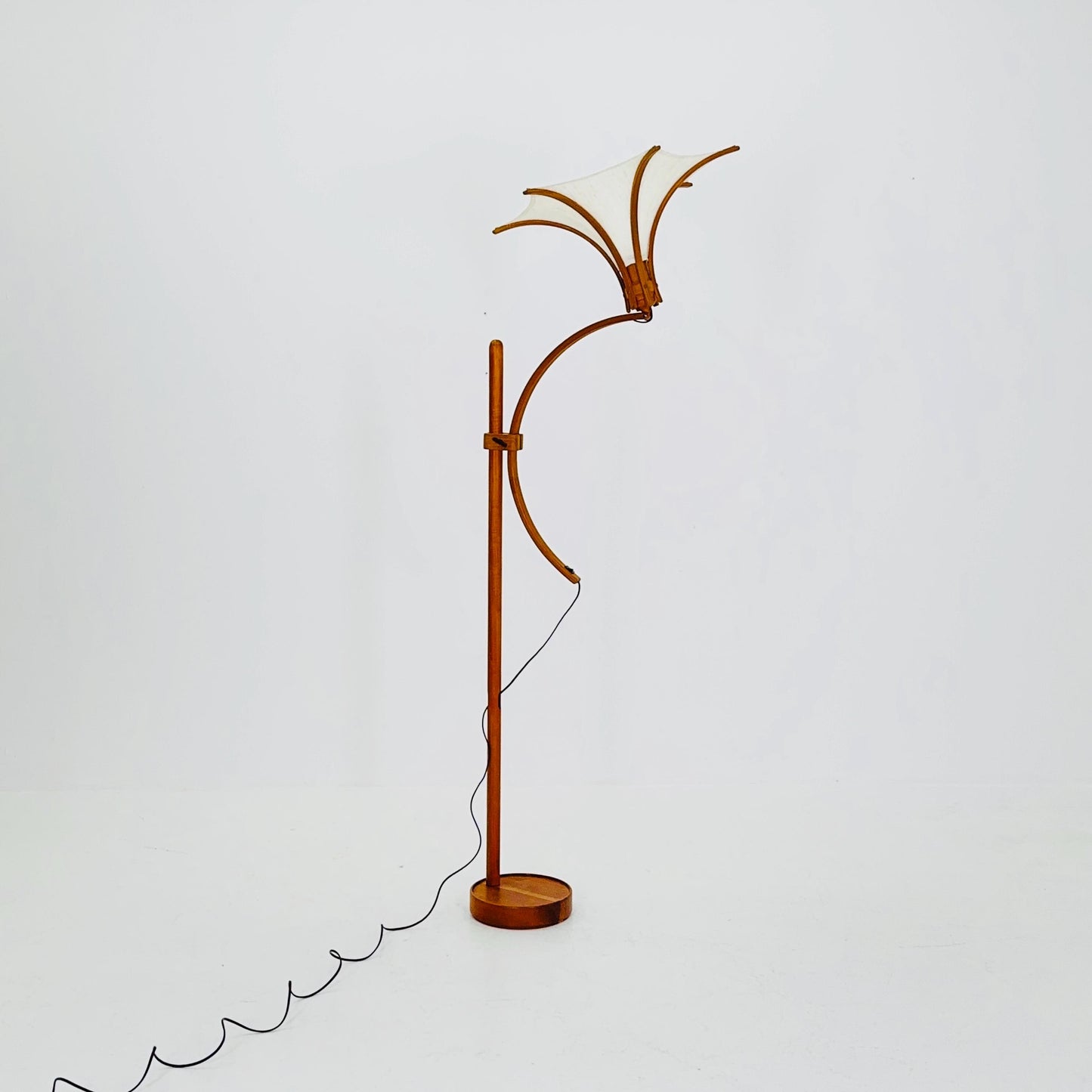 Mid century rare teak floor lamp by Domus Denmark 1970s