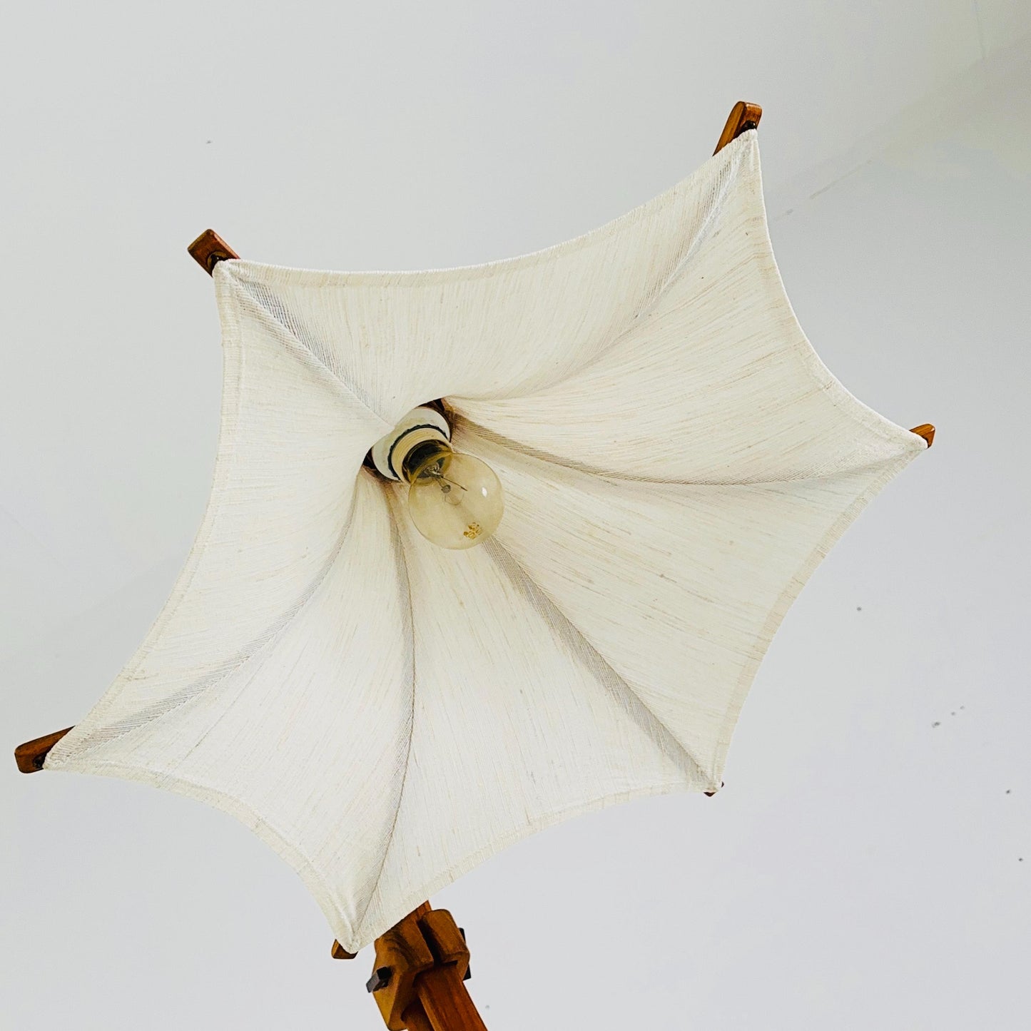 Mid century rare teak floor lamp by Domus Denmark 1970s