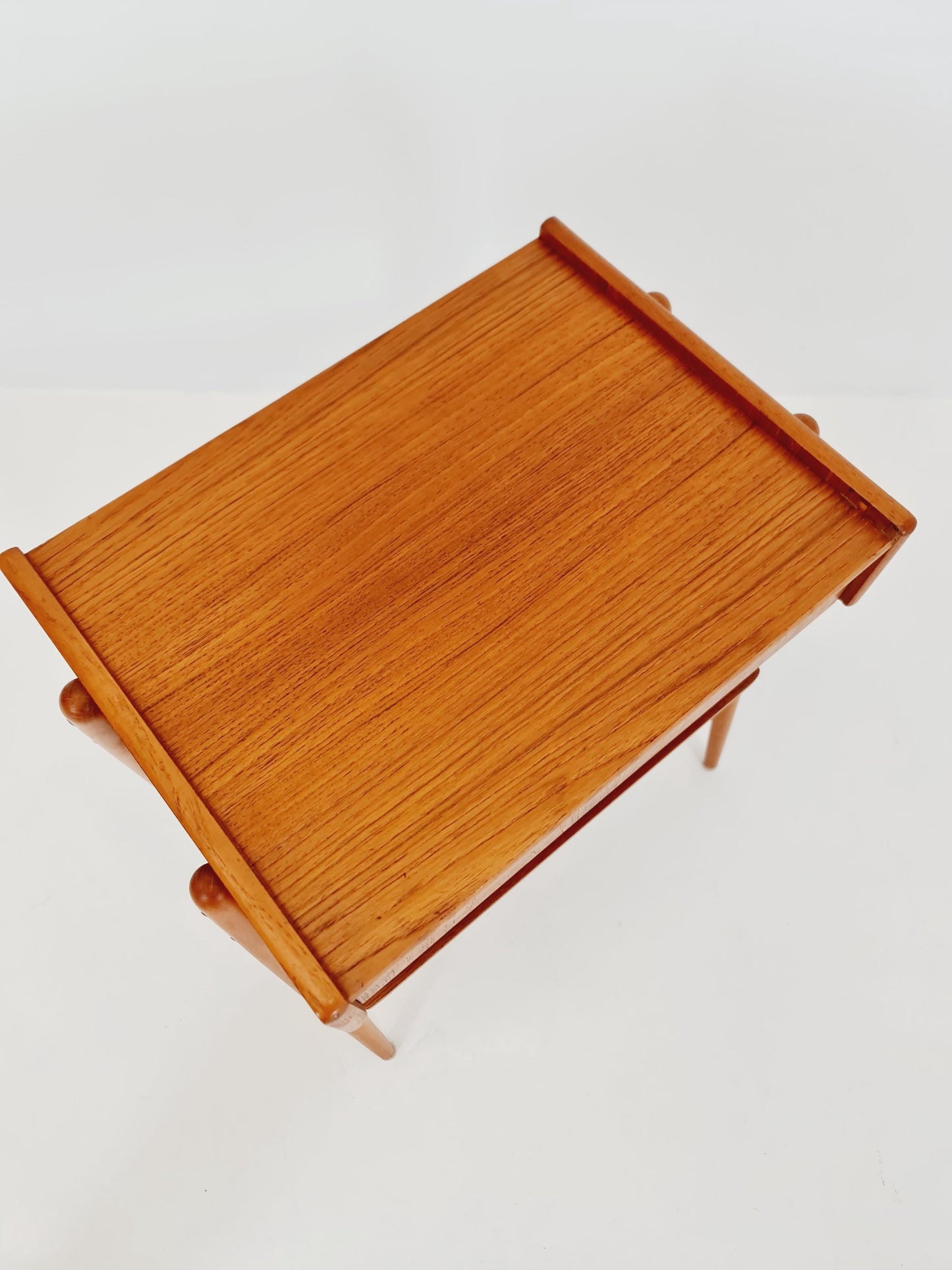 Midcentury Carlstrom & Co teak vintage side table/ bedside table/ night stand, 1960s