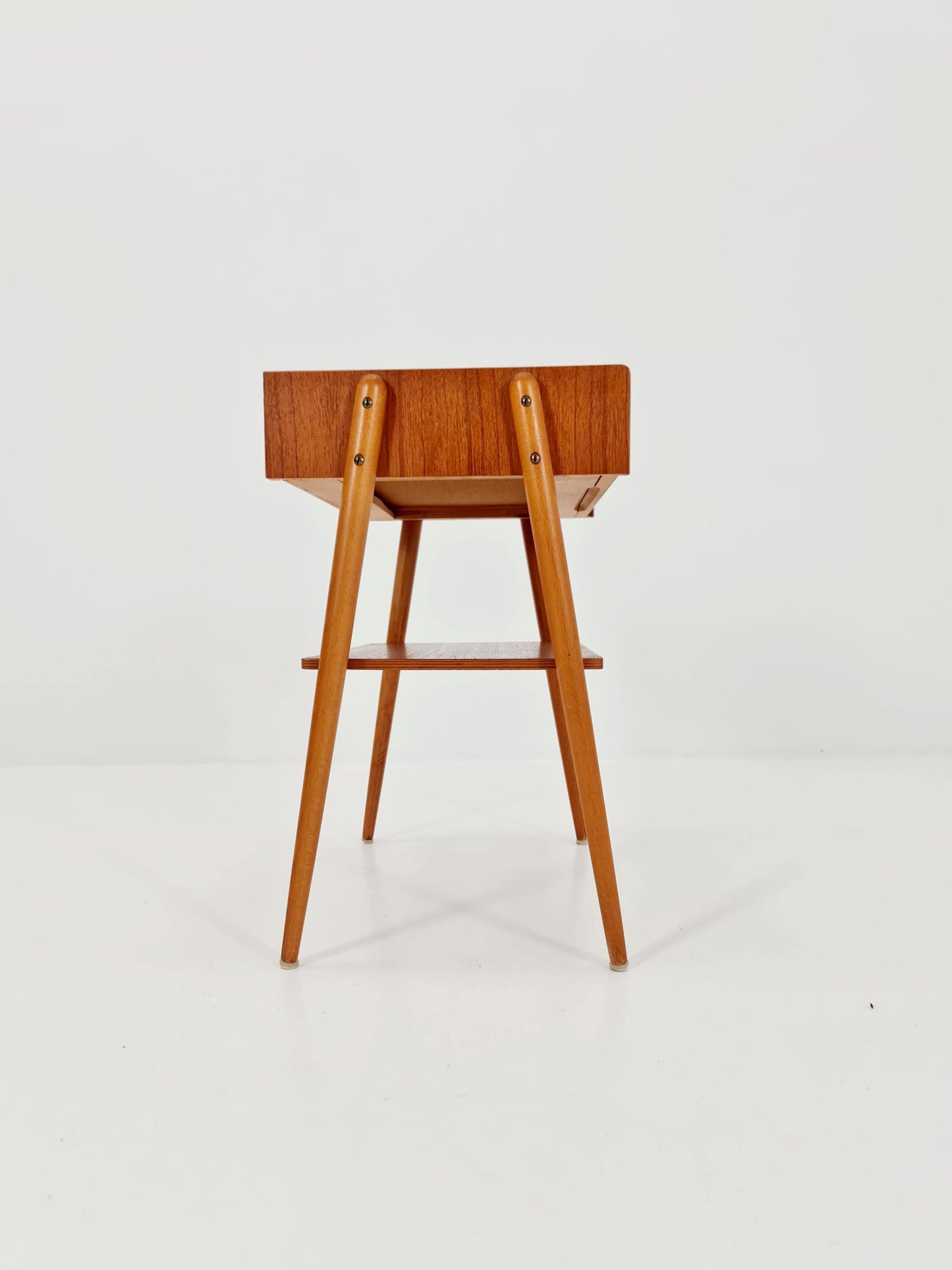 Midcentury Carlstrom & Co teak vintage side table/ bedside table/ night stand, 1960s