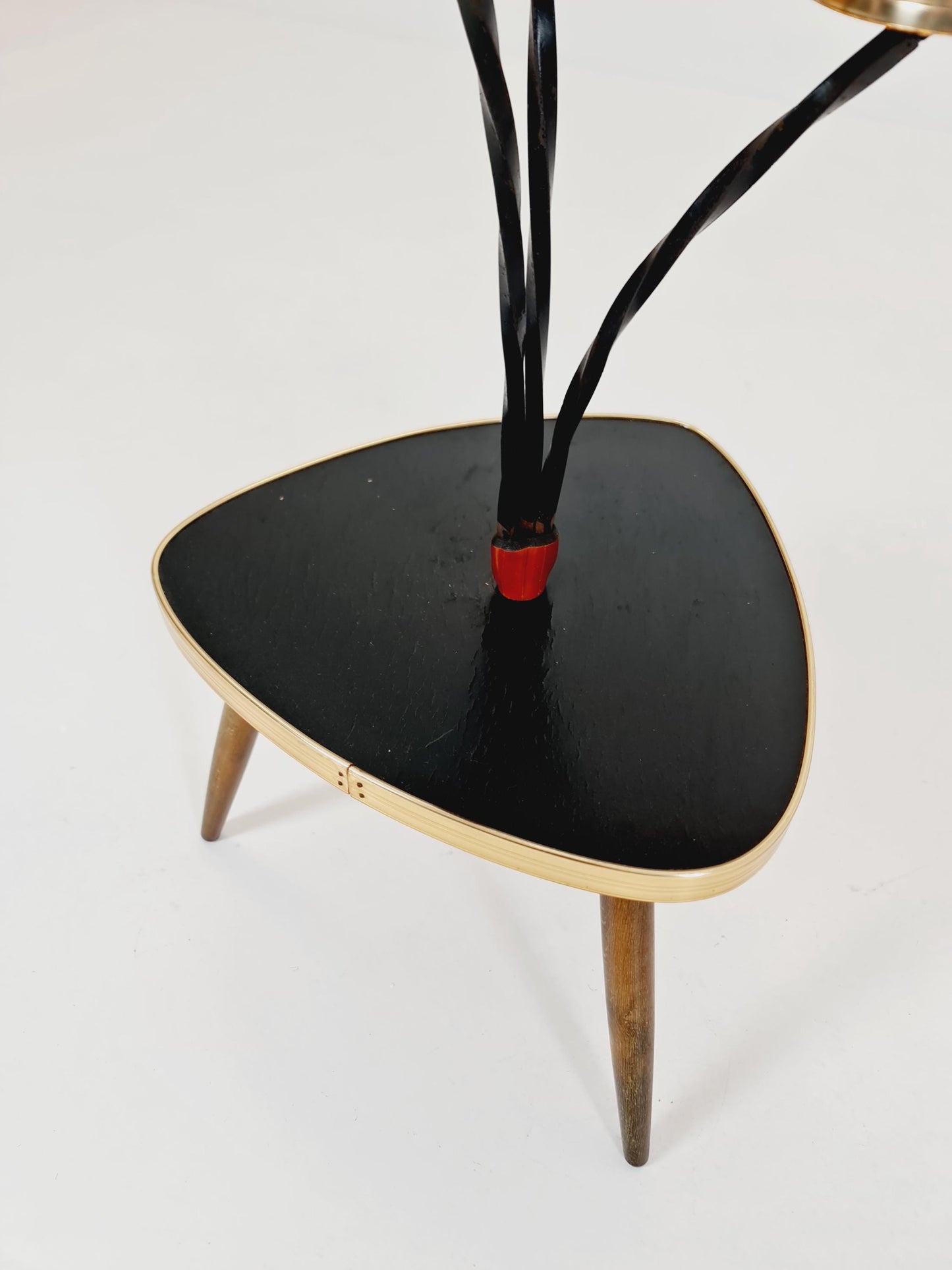 Big 1950s German Plant Stand, Colorful Vintage Mid-Century Minimalist Indoor Plant Stand Side Table Retro flower table