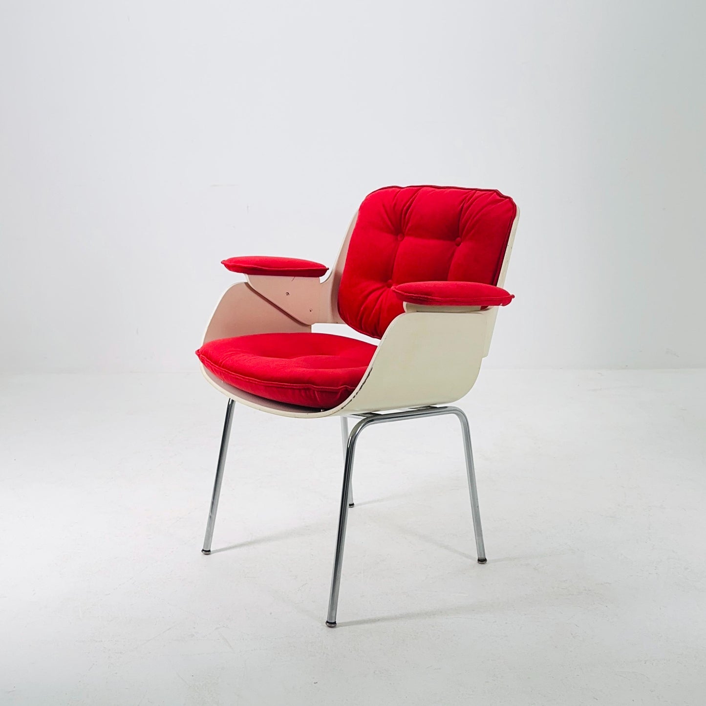 Mid century Red D48 armchairs by Hans Könecke, for Tecta Germany 1970s