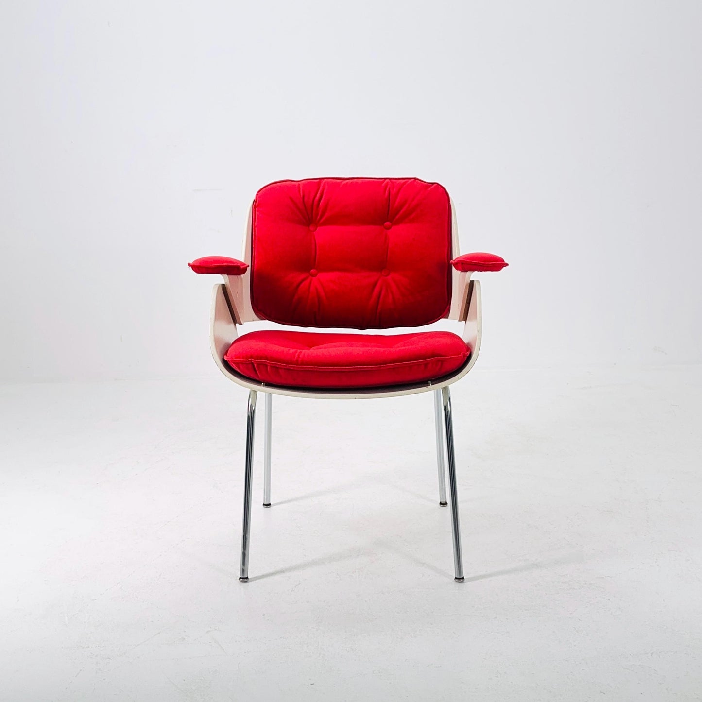 Mid century Red D48 armchairs by Hans Könecke, for Tecta Germany 1970s