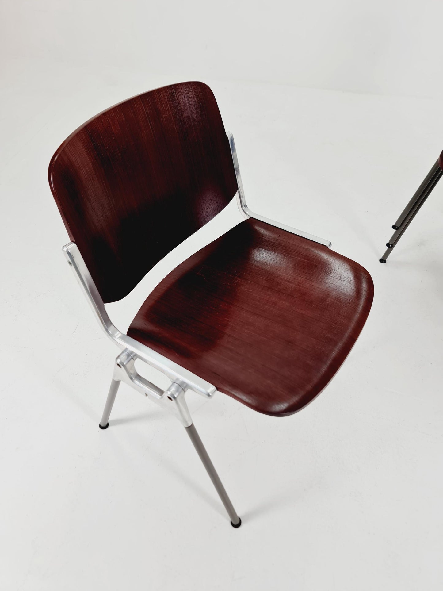Set of 4 Italian Mid-Century Modern DSC Chairs by Giancarlo Piretti for Castelli / Anonima Castelli, 1970s