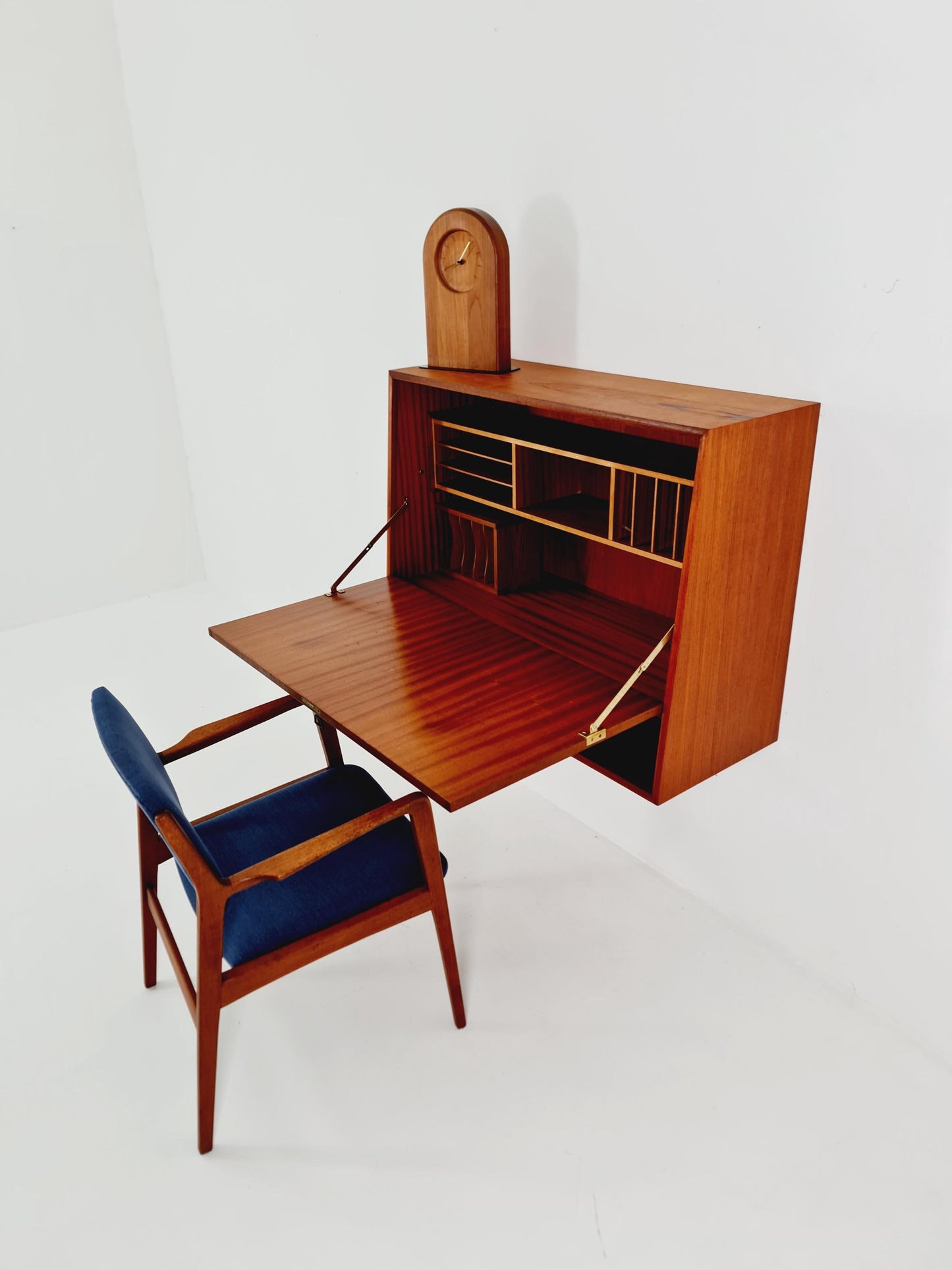 Vintage Danish teak wall hanging Secretary, desk, 1960s