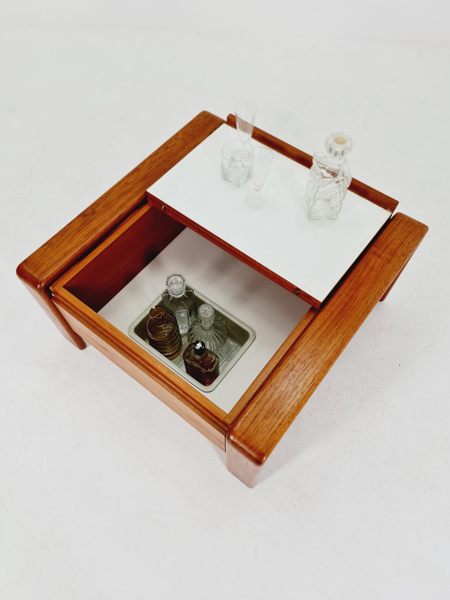 Danish Teak Coffee Table /Bar /Drinks cabinet By EMC Möbelfabrik , 1960s