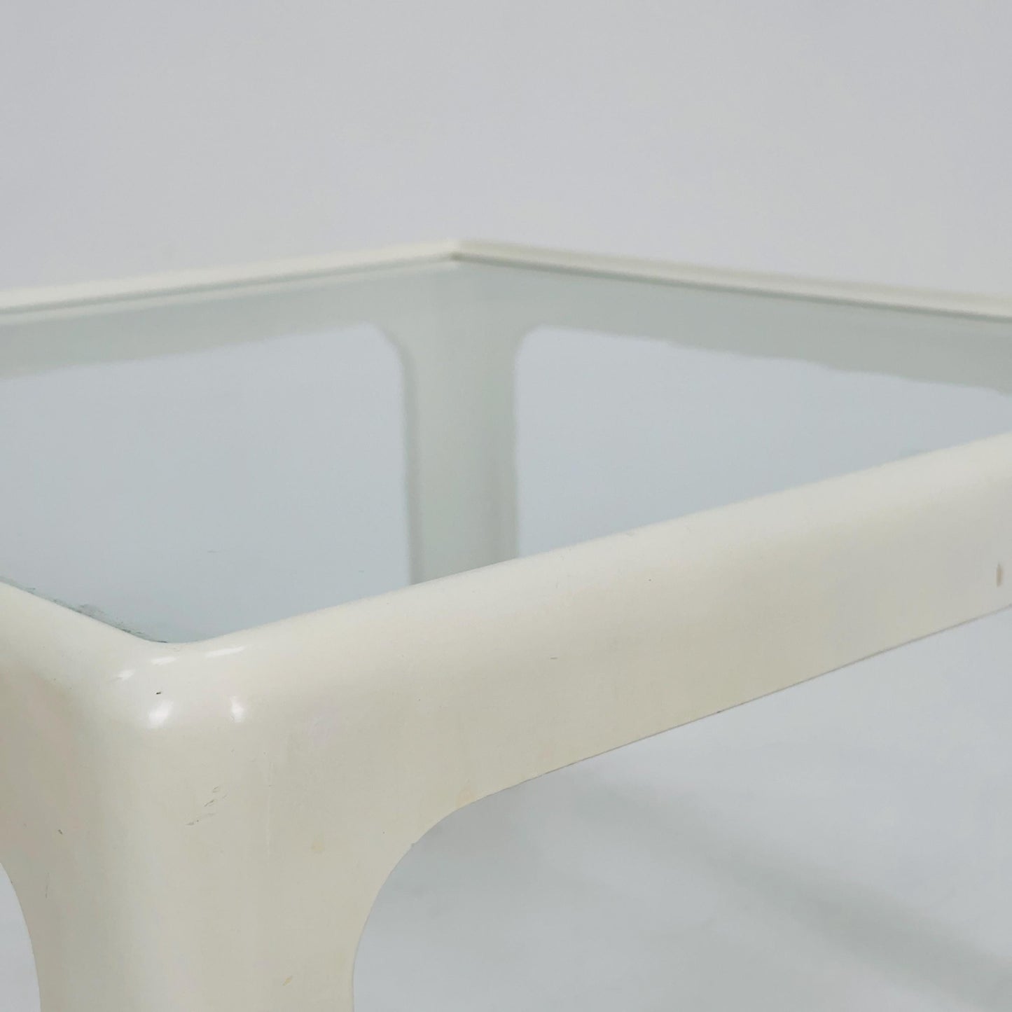 Mid century Coffee Table with Glass Top by Peter Ghyczy for Horn Collection, 1960s