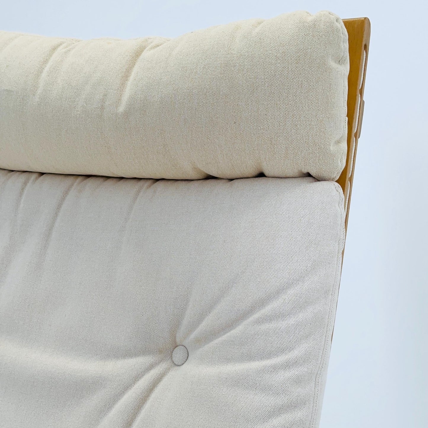 set of 2 Mid century rare cotton armchair “Siesta” and ottoman by Ingmar Relling, Westnofa Furniture, Norway. 1990s