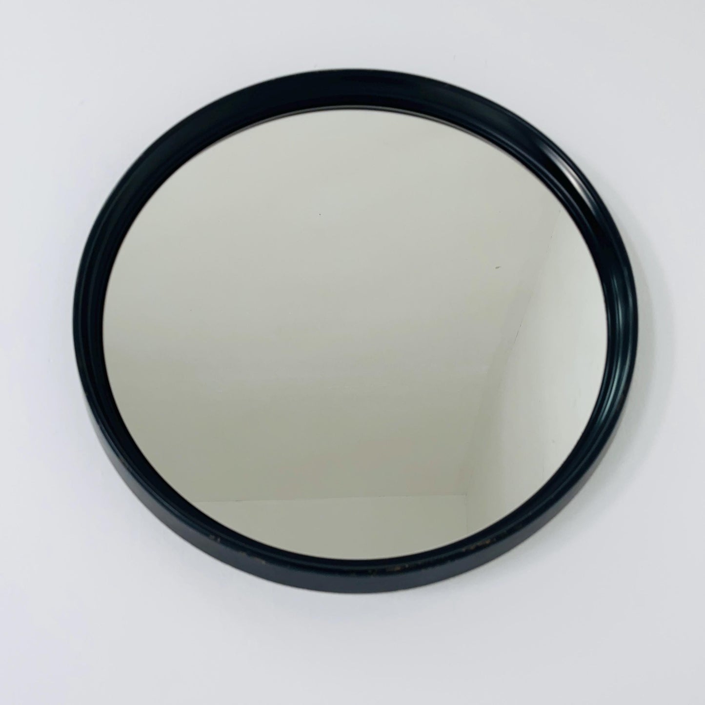 Space Age \Mid-Century Large black Round Wall mirror, 1970s Germany