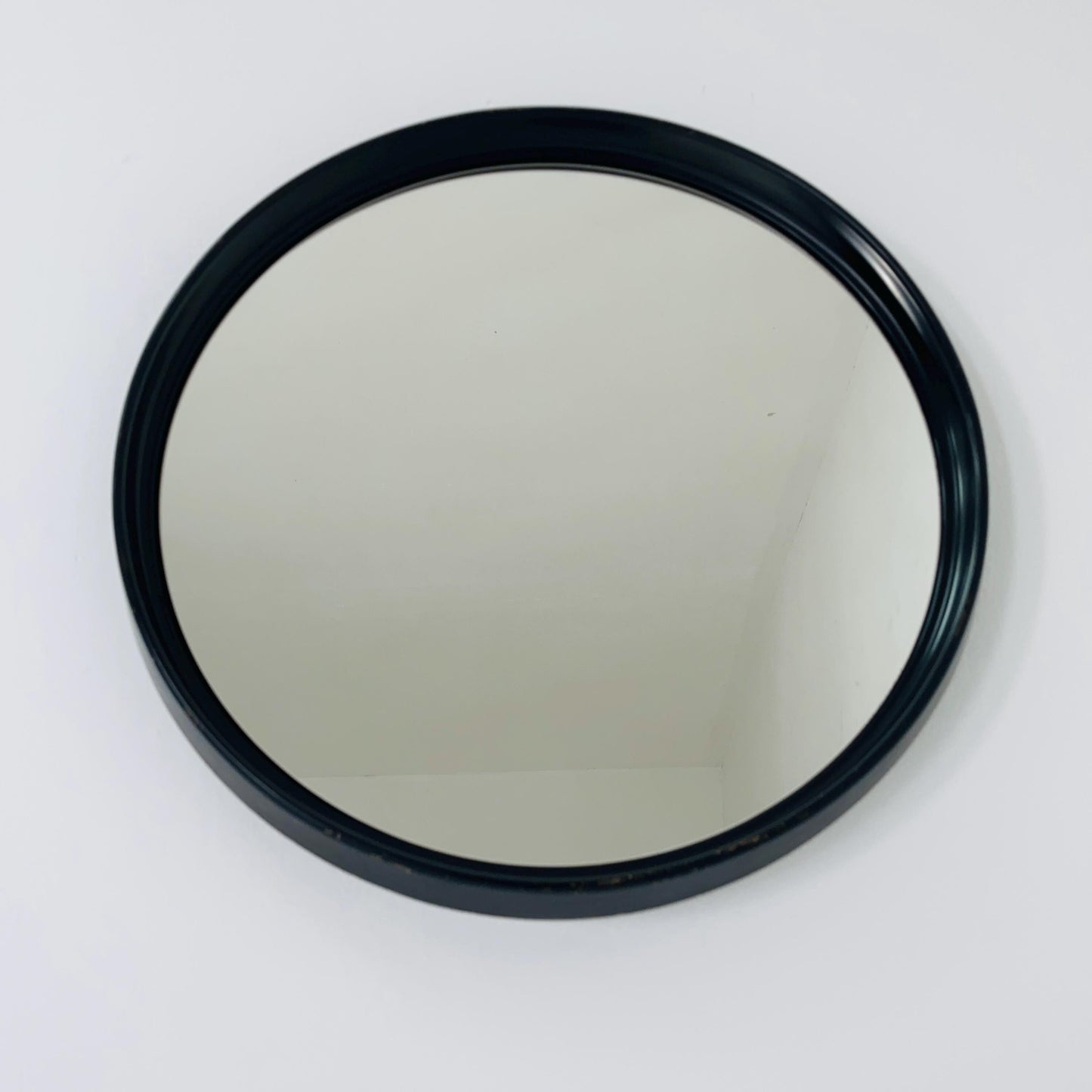 Space Age \Mid-Century Large black Round Wall mirror, 1970s Germany