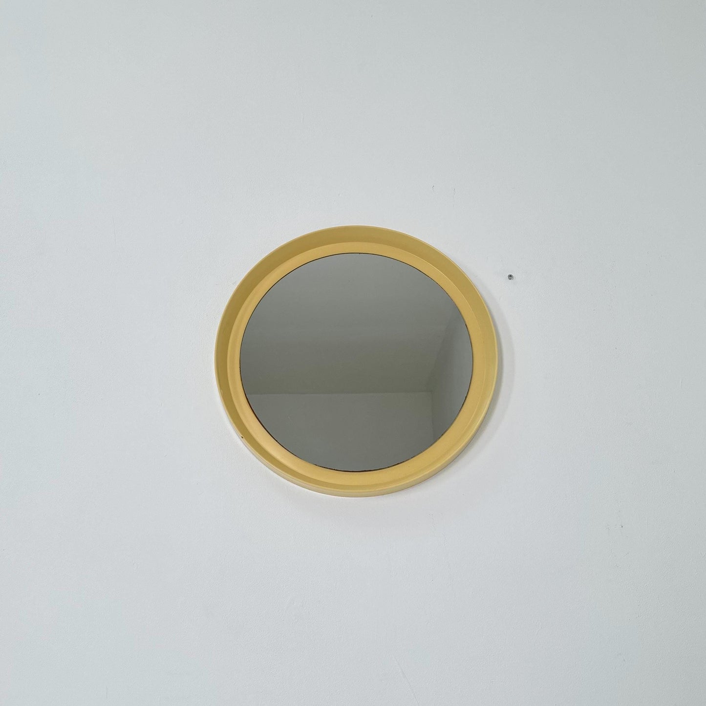 Space Age \Mid-Century beige Round Mirror, 1970s Germany