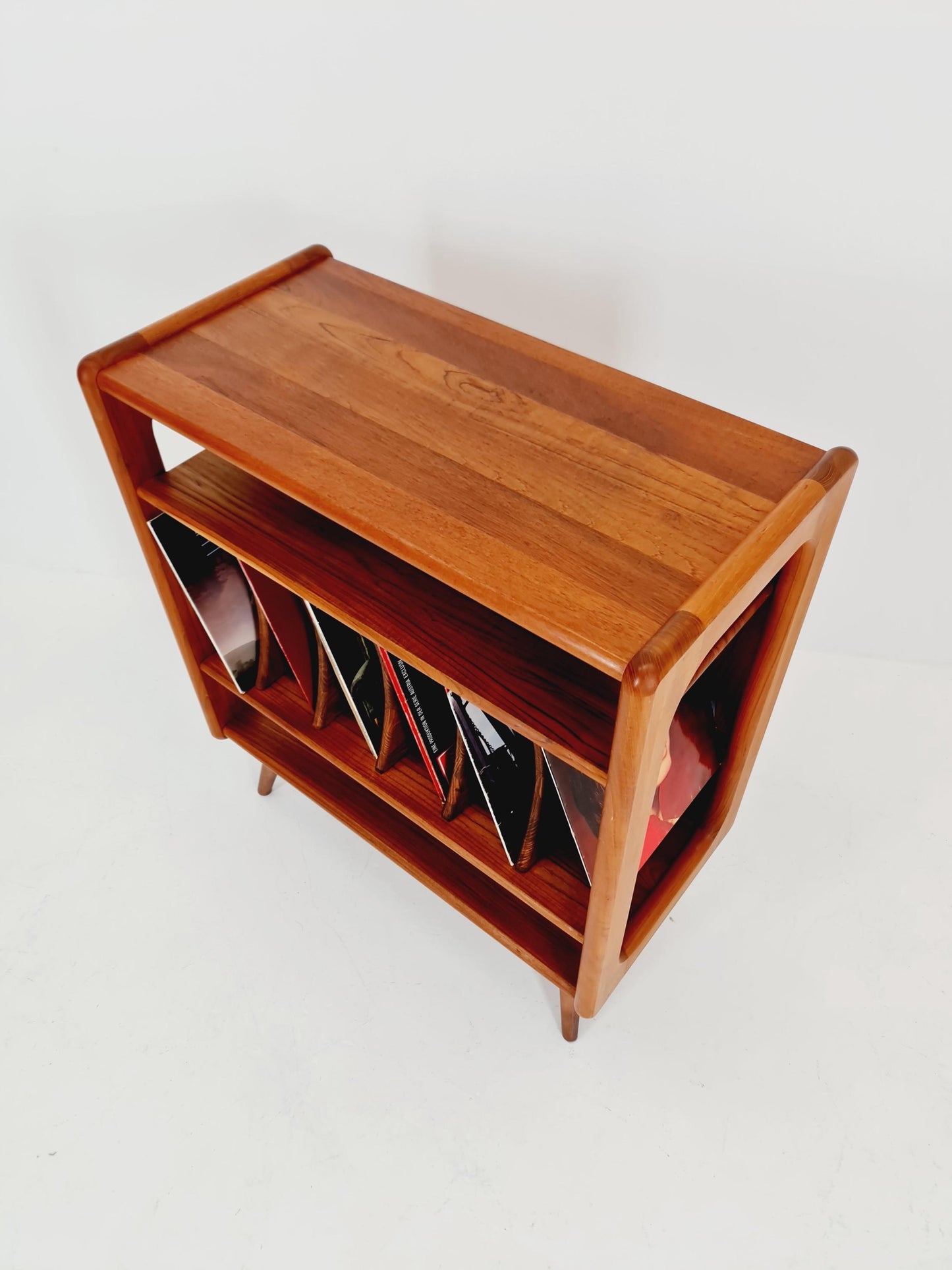 Vintage Danish teak record cabinet sideboard By Salin Möbler , 1960s