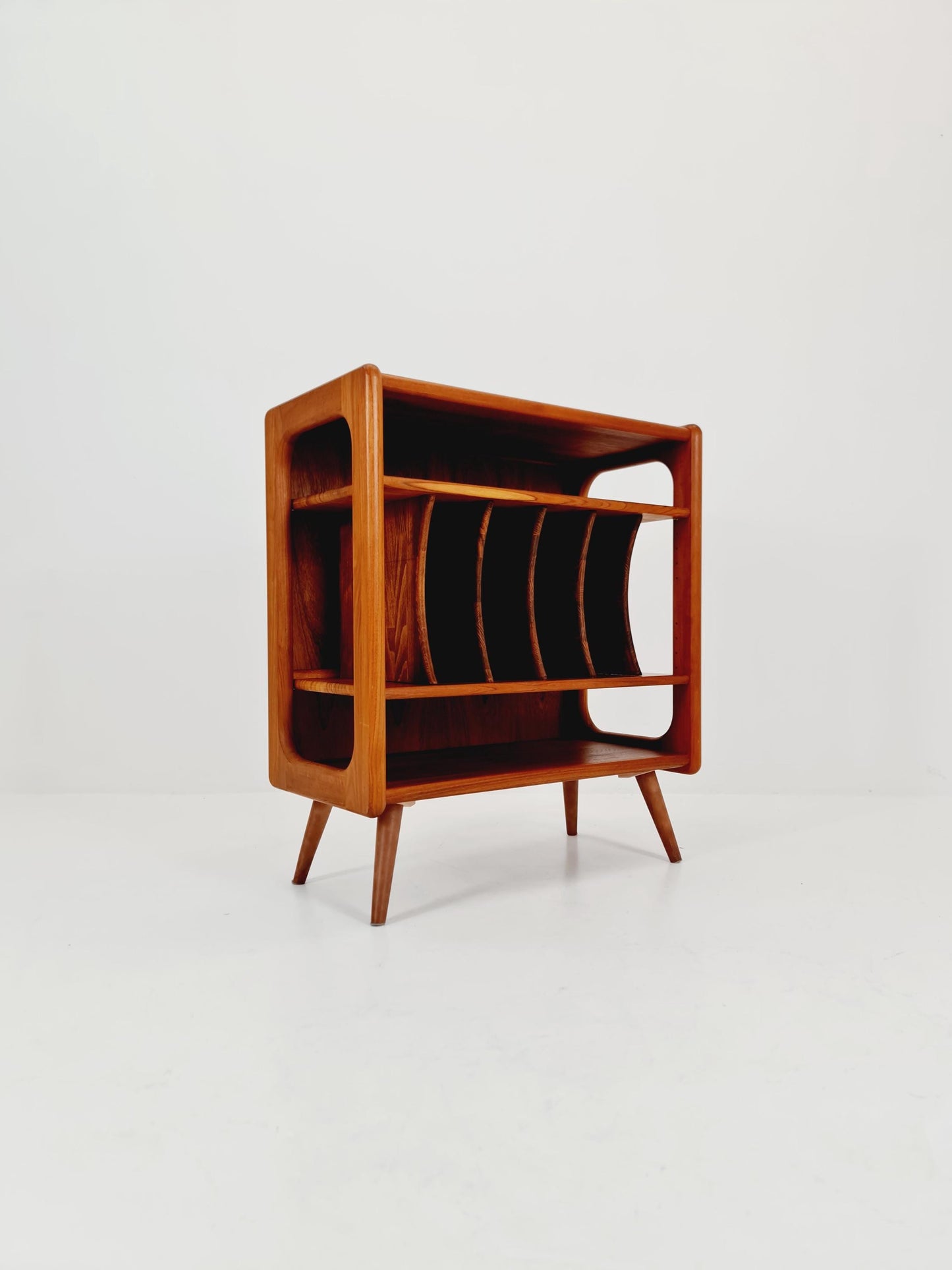 Vintage Danish teak record cabinet sideboard By Salin Möbler , 1960s