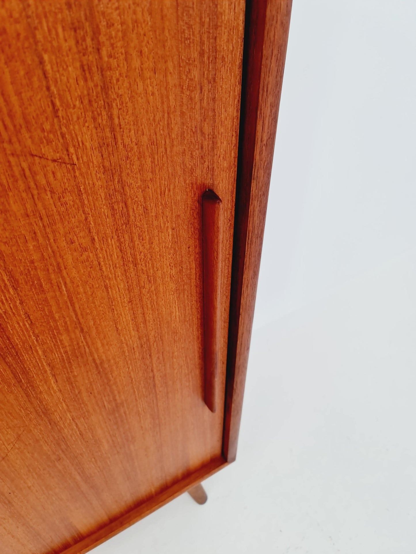 Midcentury vintage Highboard teak danish cabinet book case, 1960s