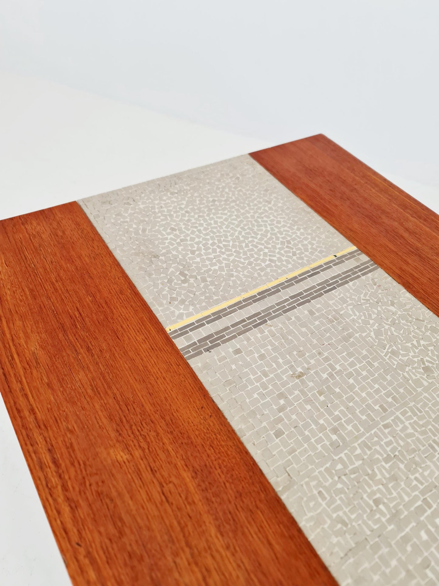 Rare vintage Danish Teak mosaic coffee table from the 60s,