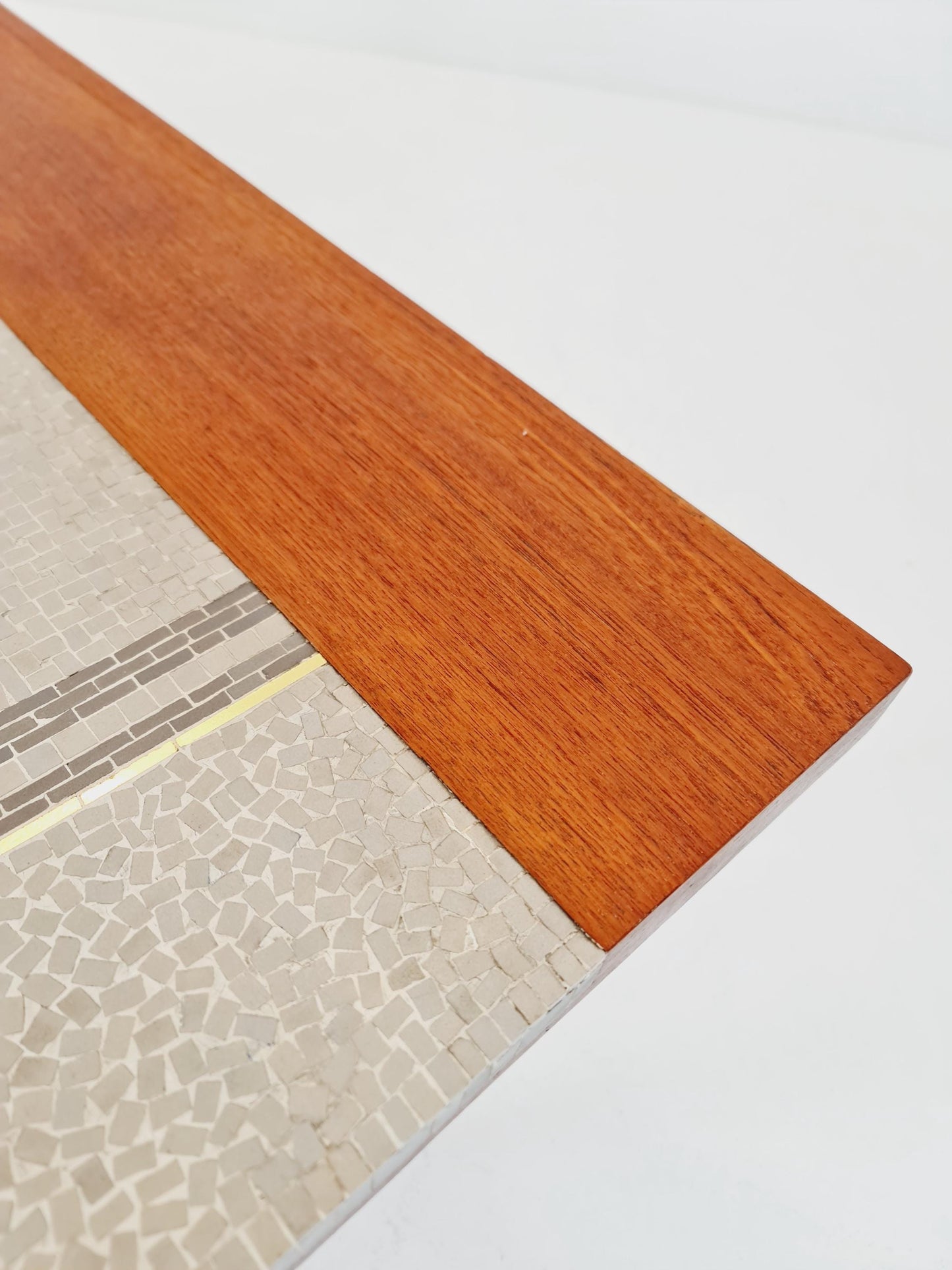 Rare vintage Danish Teak mosaic coffee table from the 60s,