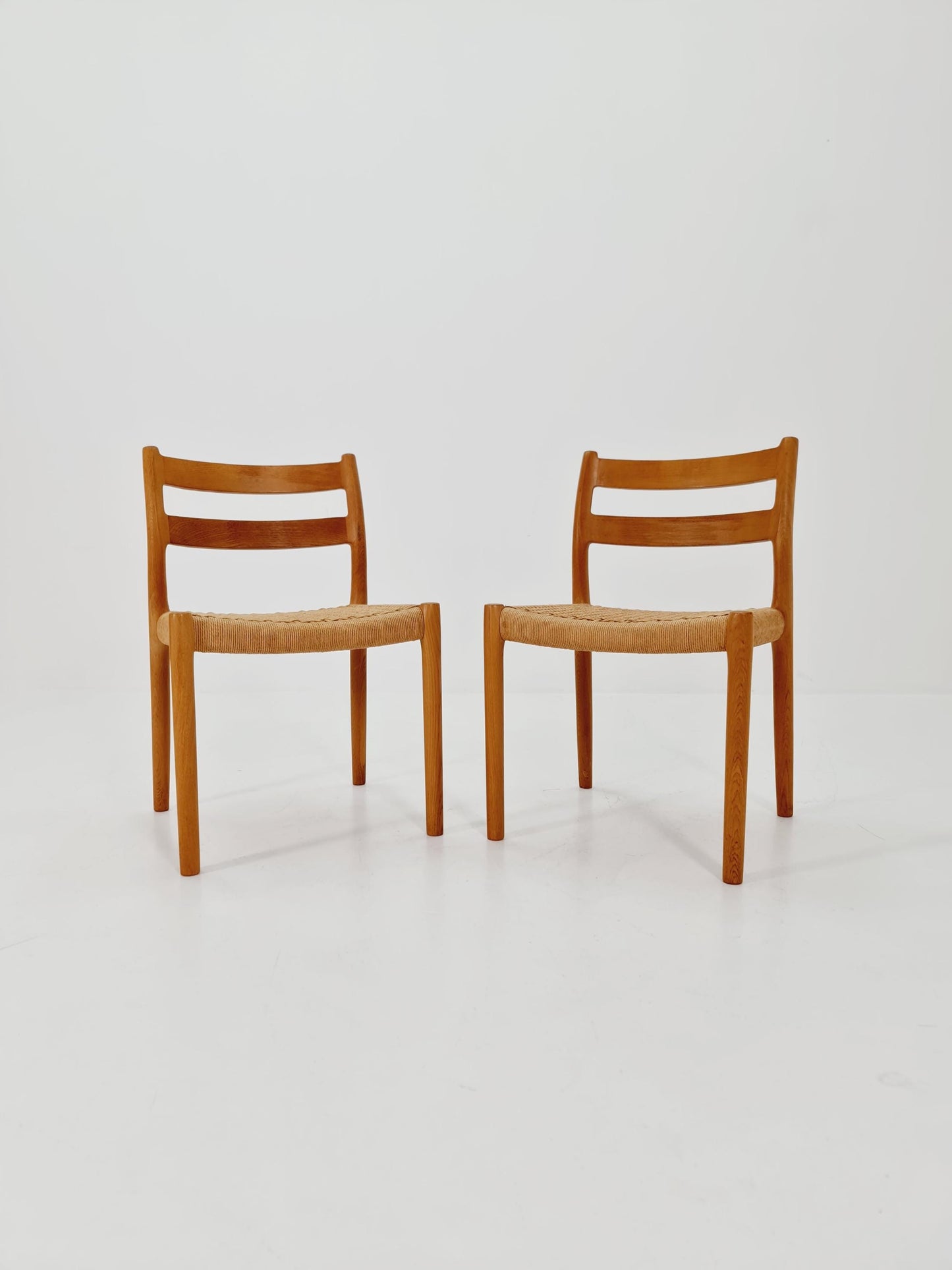 1 of 2 Vintage Danish Oak dining charis by Niels Otto Møller Model 84 , 1960s,