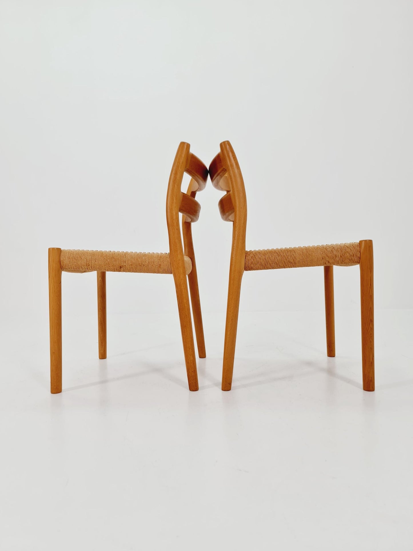 1 of 2 Vintage Danish Oak dining charis by Niels Otto Møller Model 84 , 1960s,