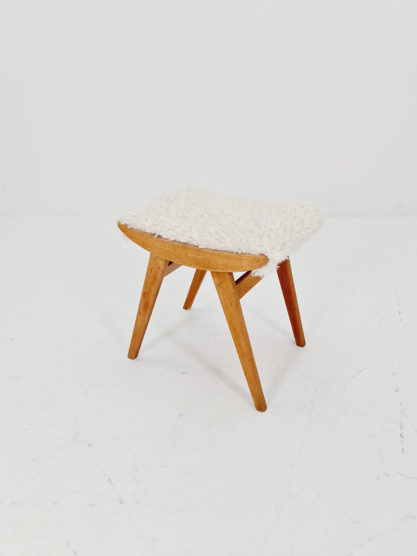 Mid century modern German ottoman/footstool make up stool from the 50s