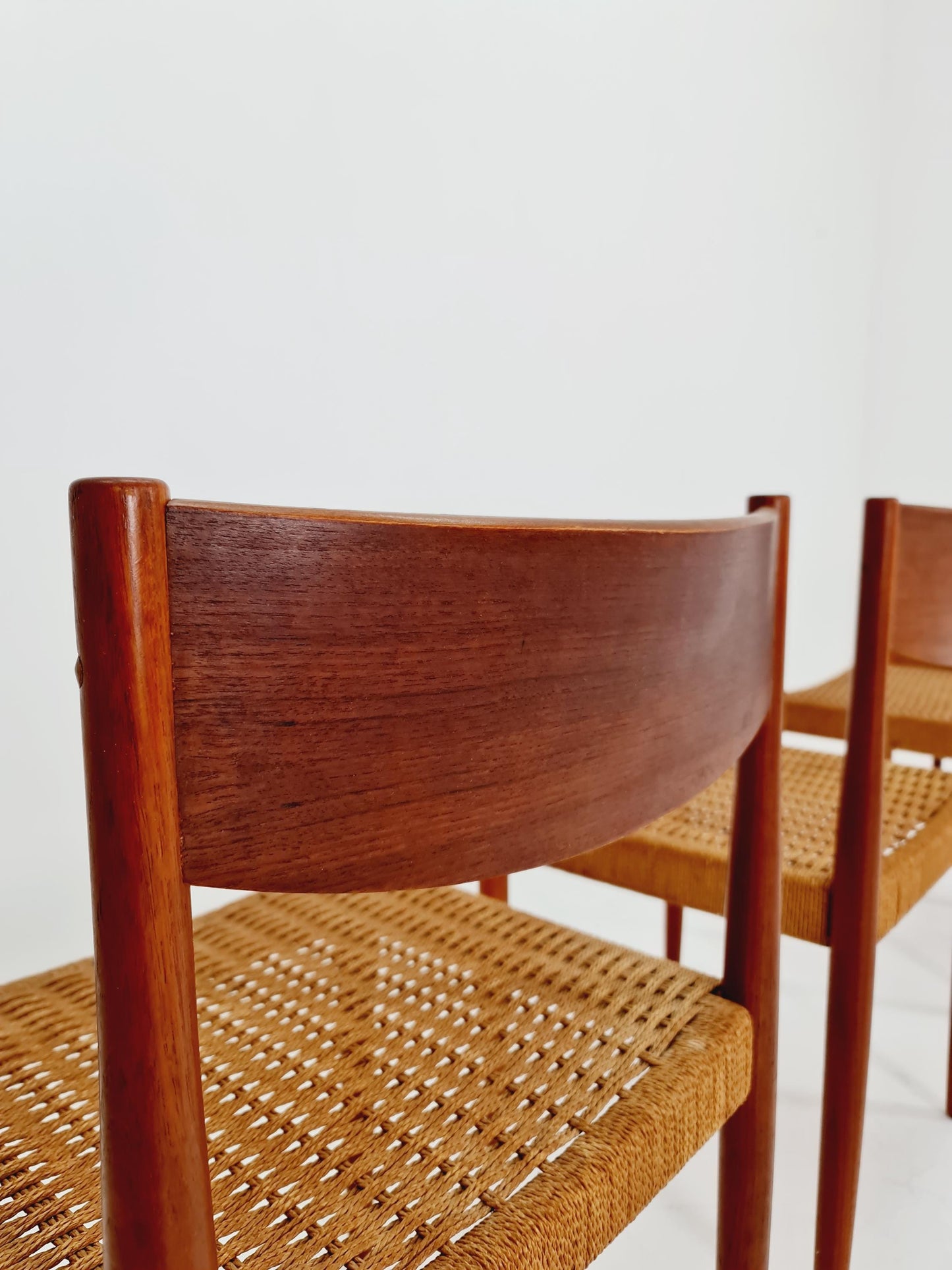 MidCentury Danish Teak Dining Chairs By Poul M.Volther for Frem Rojle 1960s, set of 4