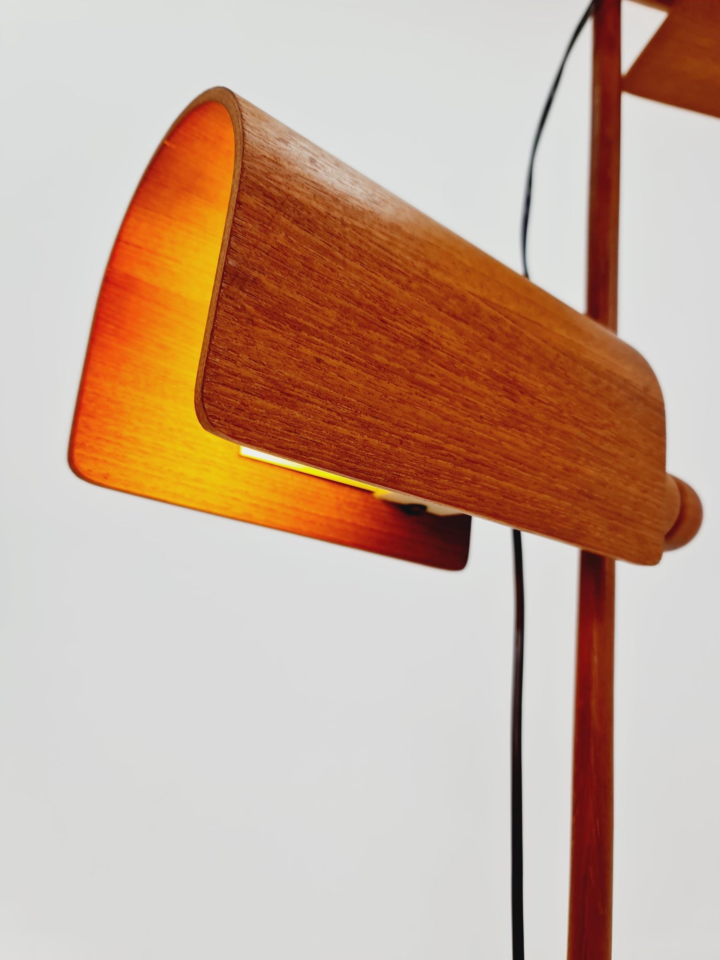 Mid century rare teak floor lamp Denmark 1970s