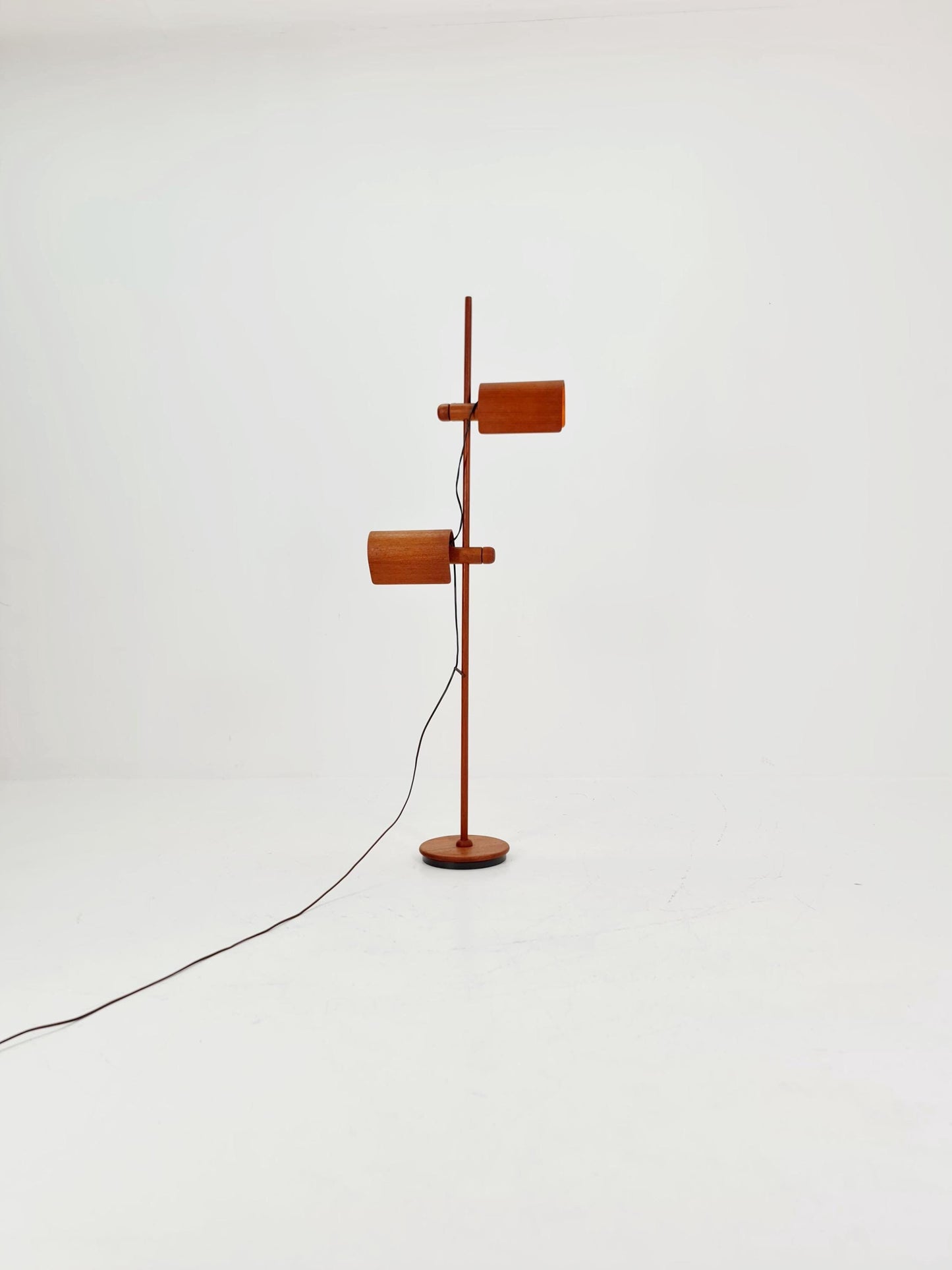 Mid century rare teak floor lamp Denmark 1970s