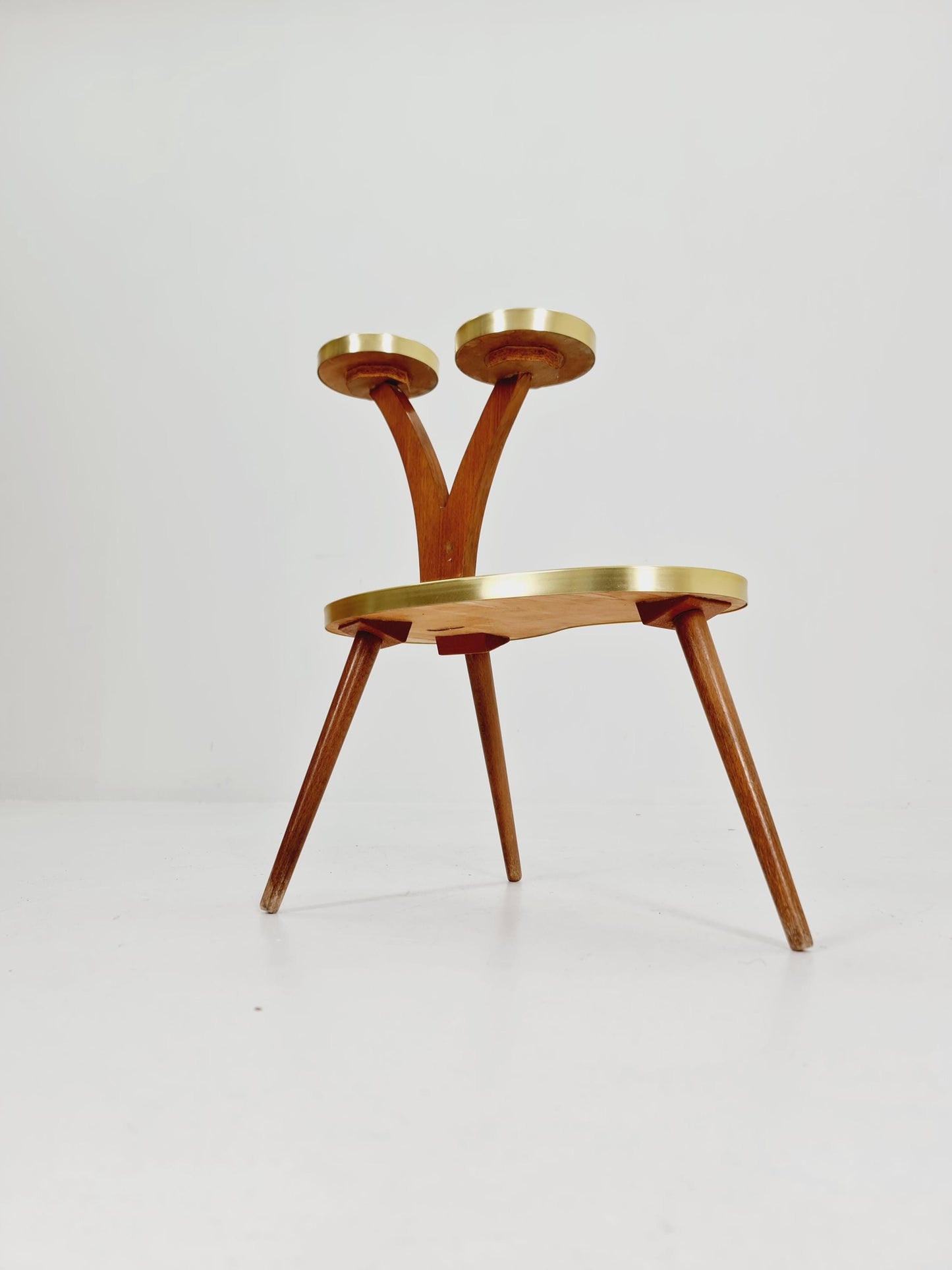 German Plant Stand, colorful Vintage Mid-Century Minimalist Indoor flower table, 1960s
