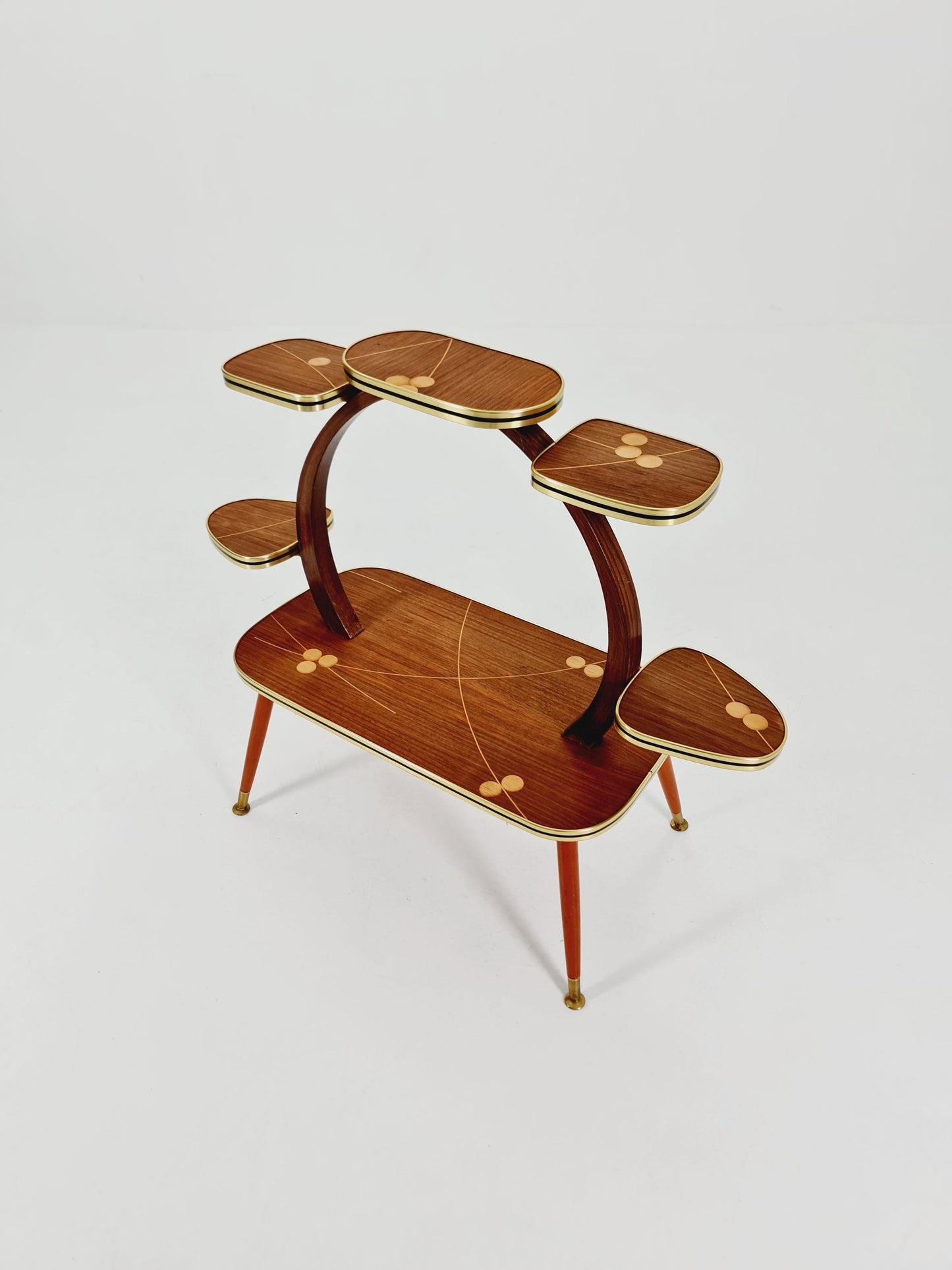 Rare Large German Plant Stand, Mosaic Vintage Mid-Century Minimalist Indoor Plant Stand Side Table Retro flower table, 1950s