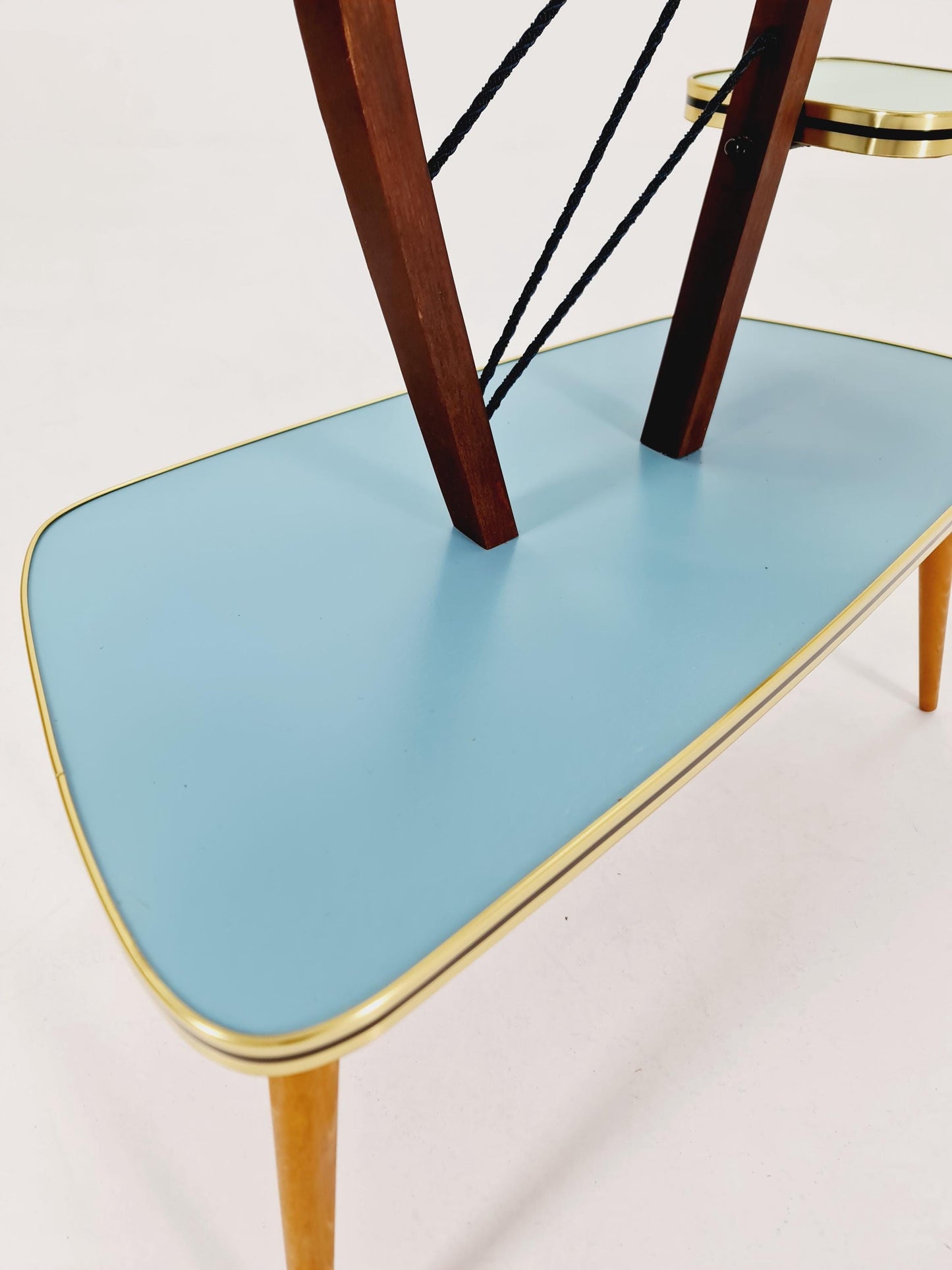 Big 1950s German Plant Stand, Colorful Vintage Mid-Century Minimalist Indoor Plant Stand Side Table Retro flower table
